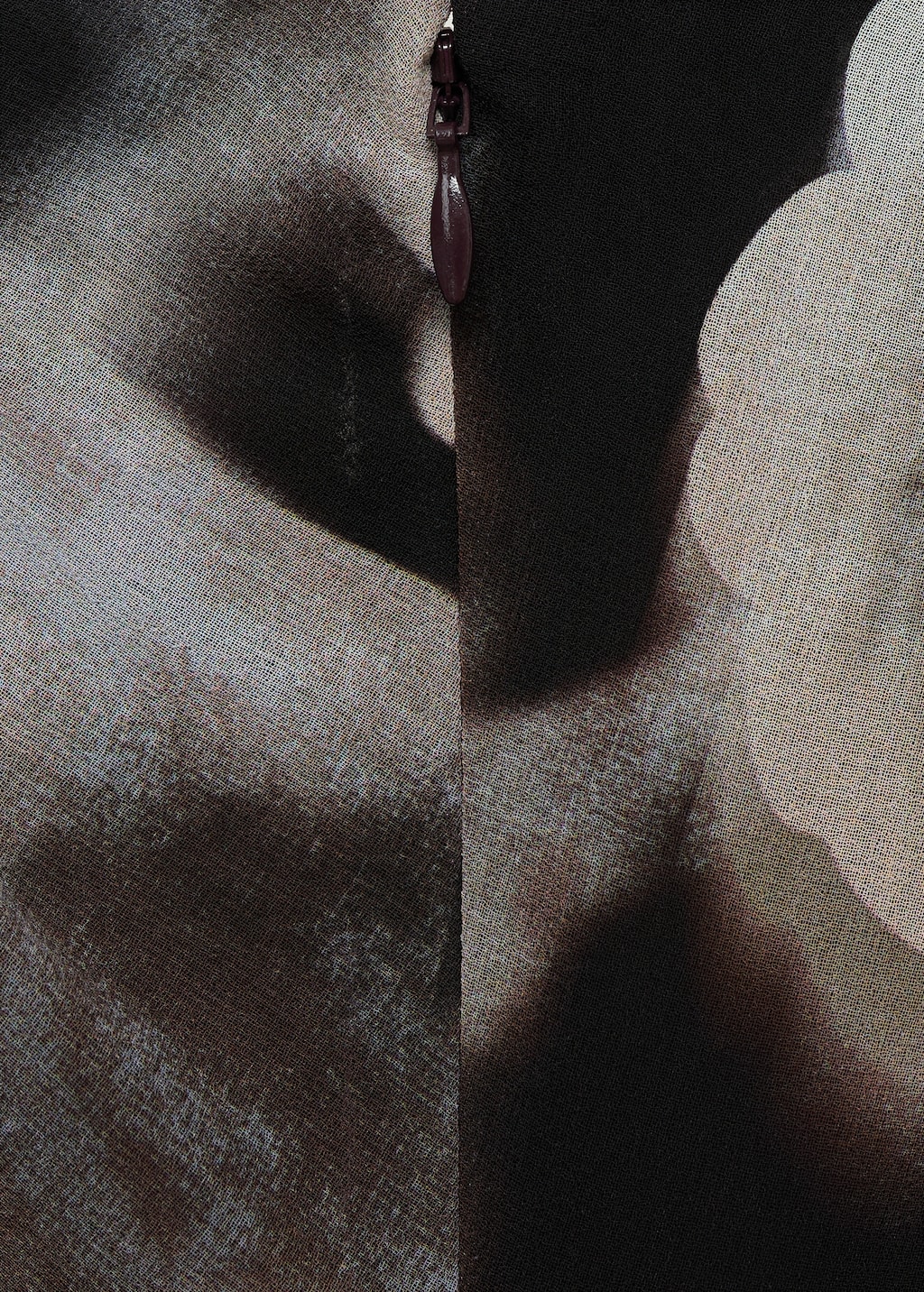 Floral-print draped dress