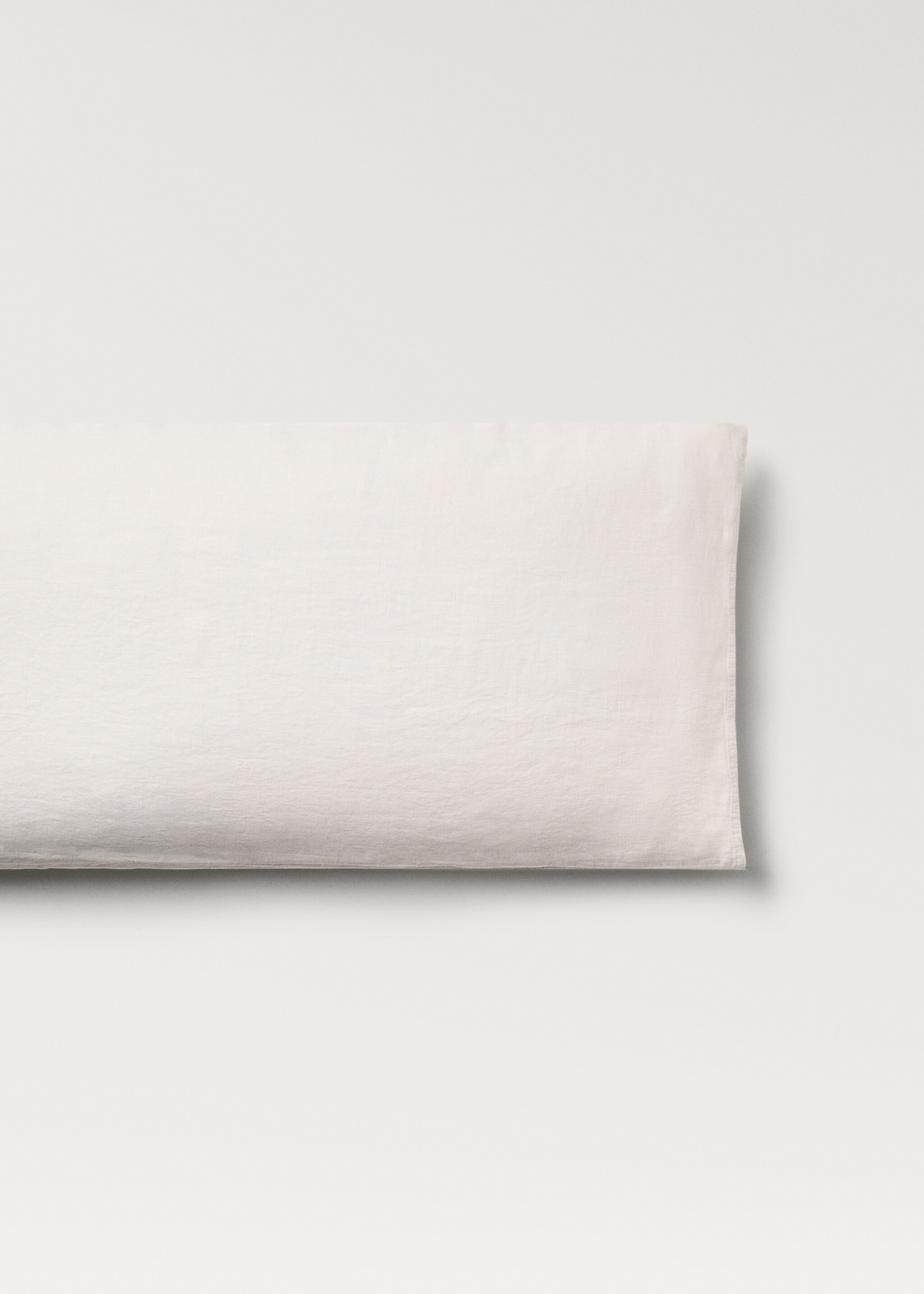 Taie d'oreiller lin lavé 45x110 cm - Article sans modèle, Beige. Ref: 87097195-00.