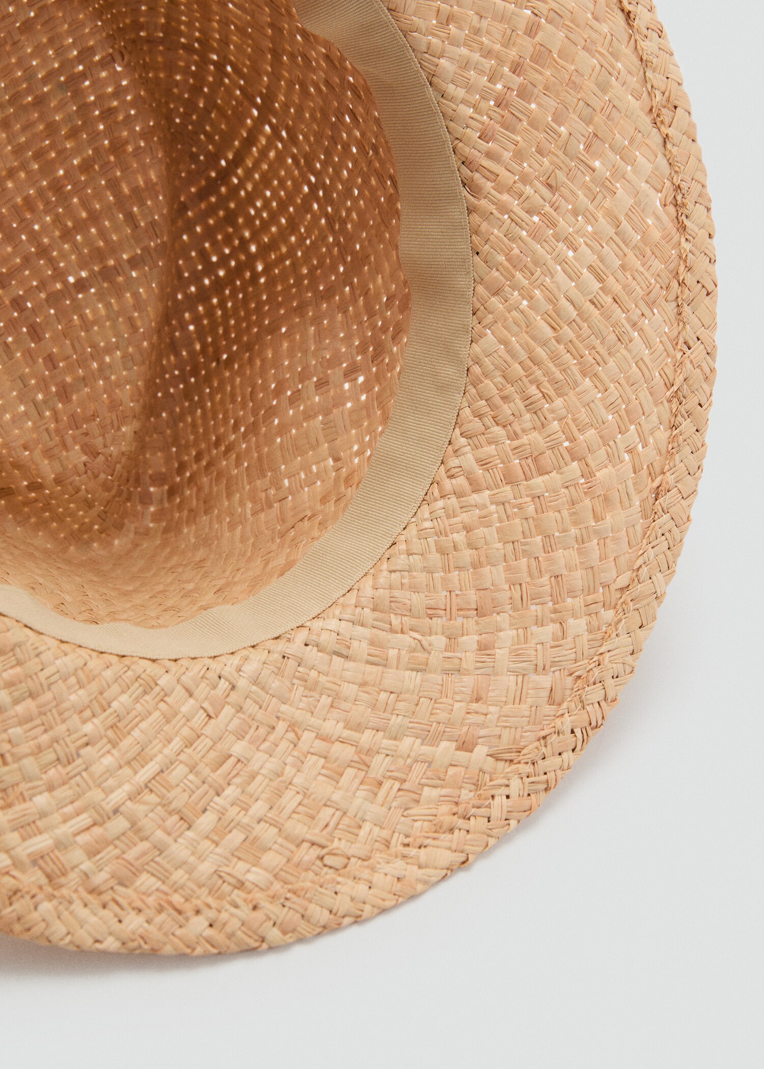 Raffia hat with denim bow - Details of the article 2