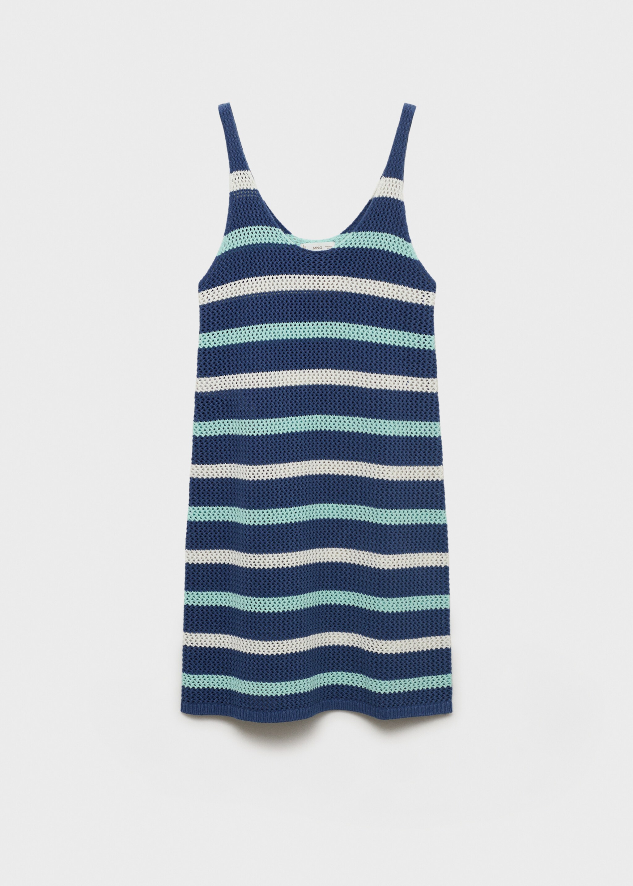 Striped openwork knitted dress - Article without model