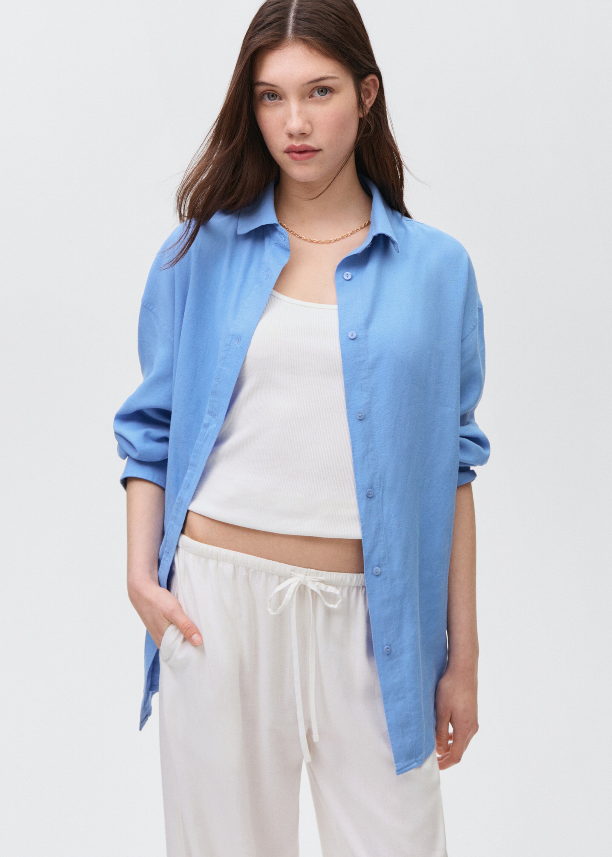 Regular-fit linen shirt - Medium plane
