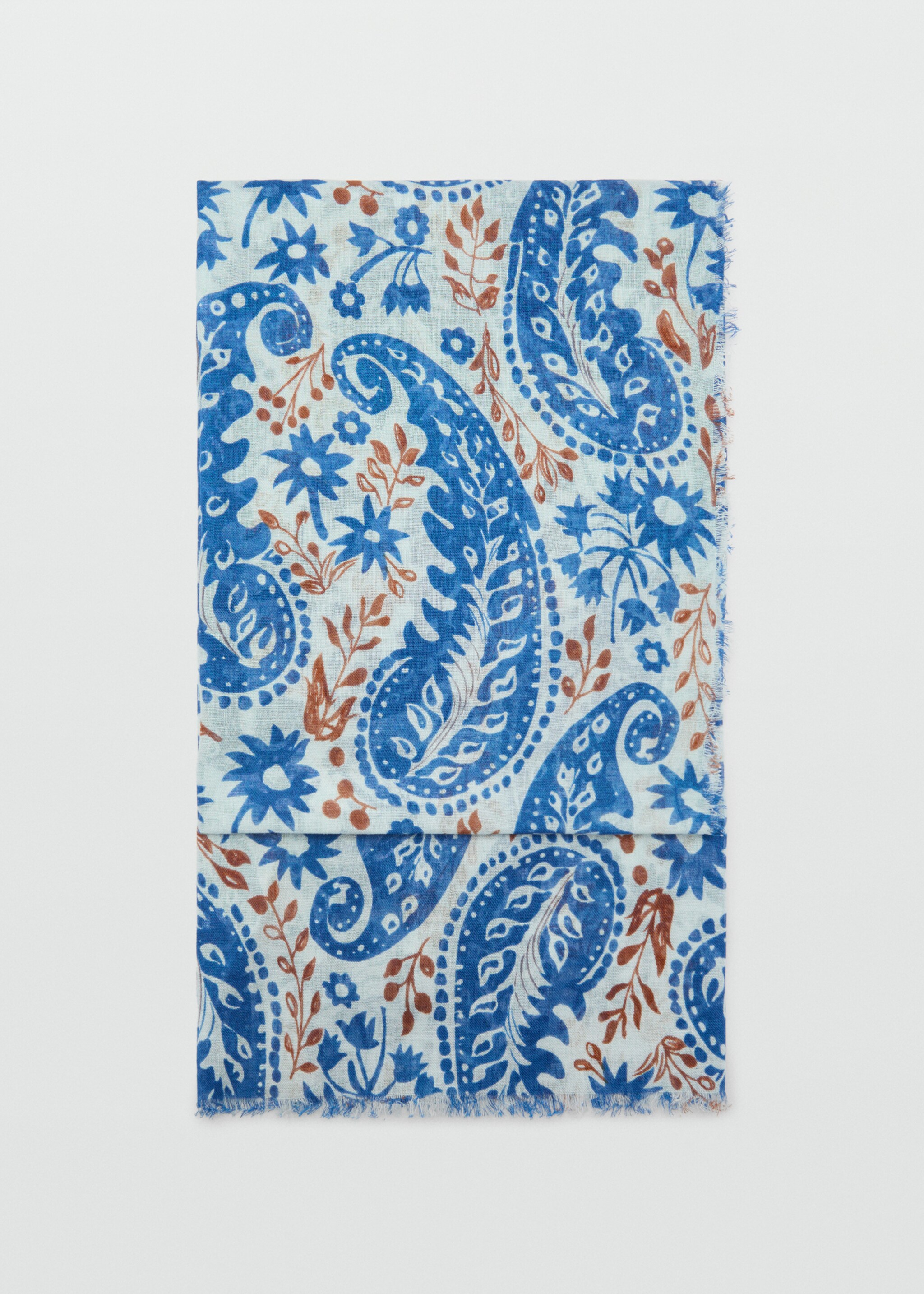 Linen-blend paisley scarf - Article without model