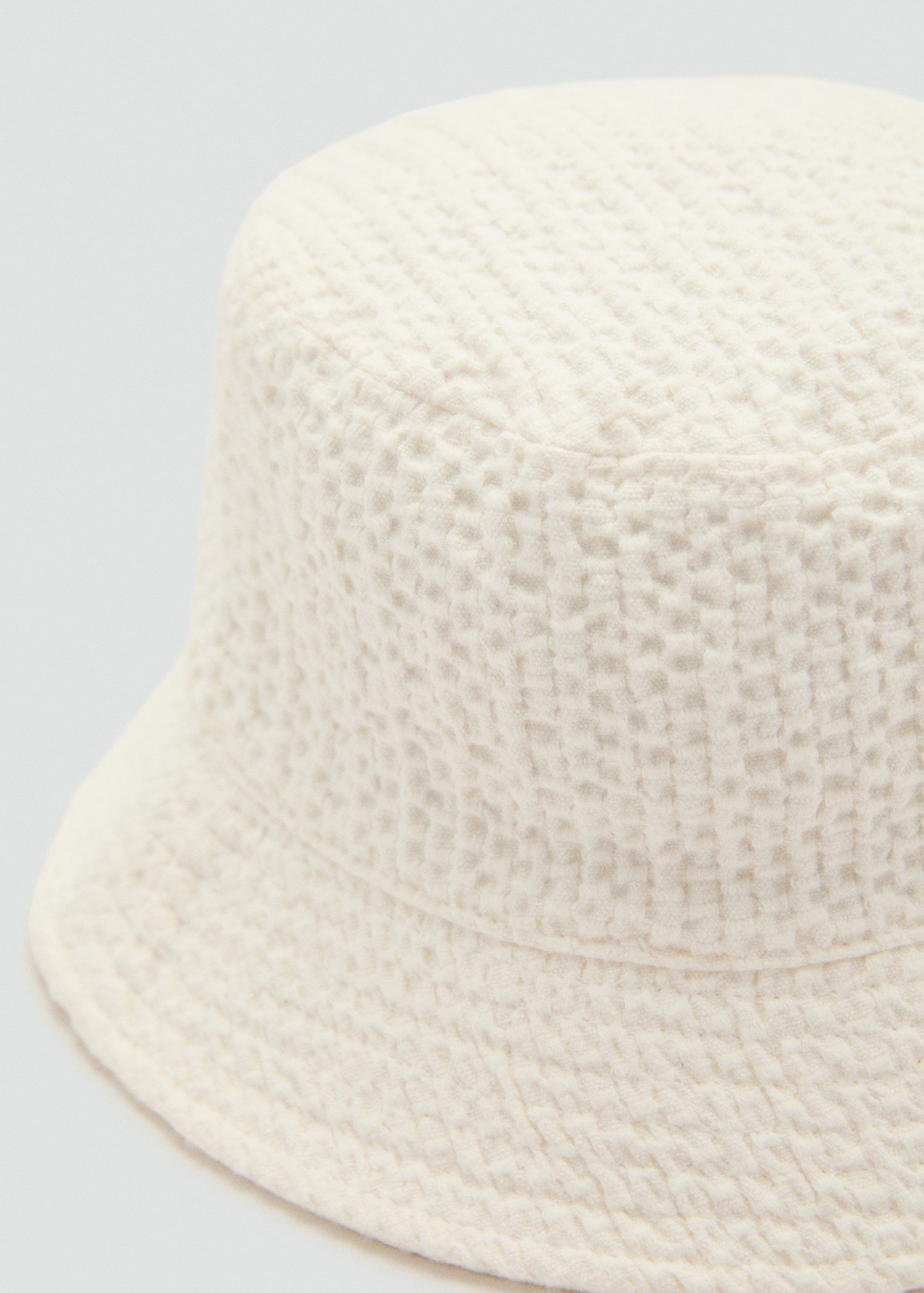 Textured cotton bucket hat - Medium plane