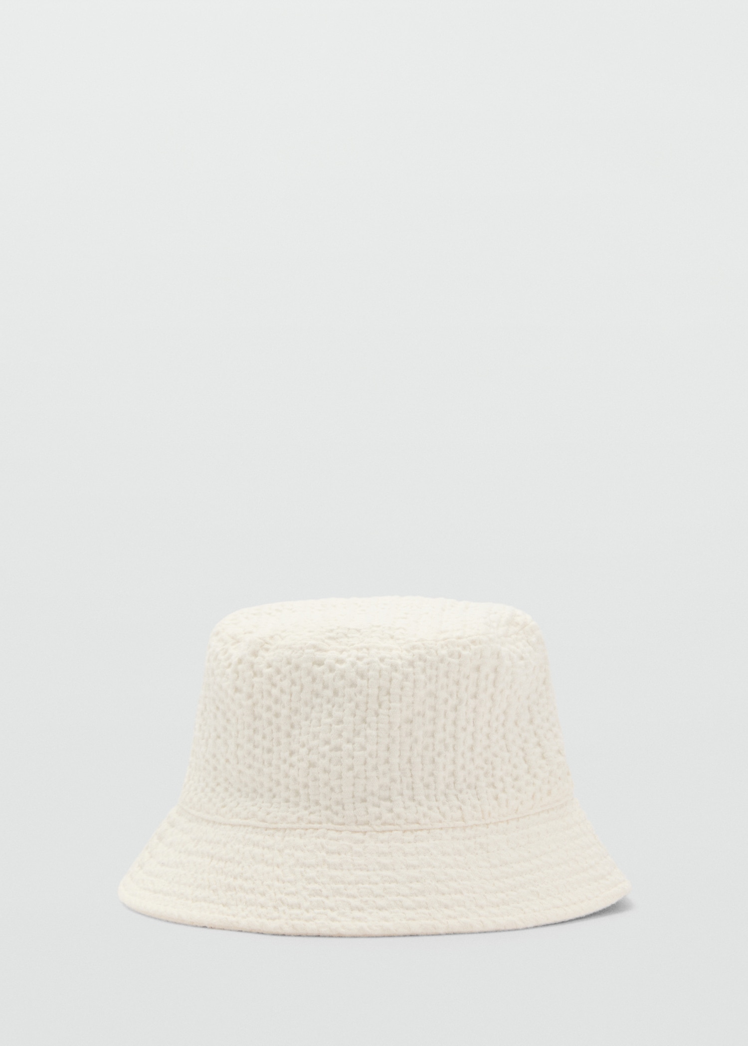 Textured cotton bucket hat - Article without model