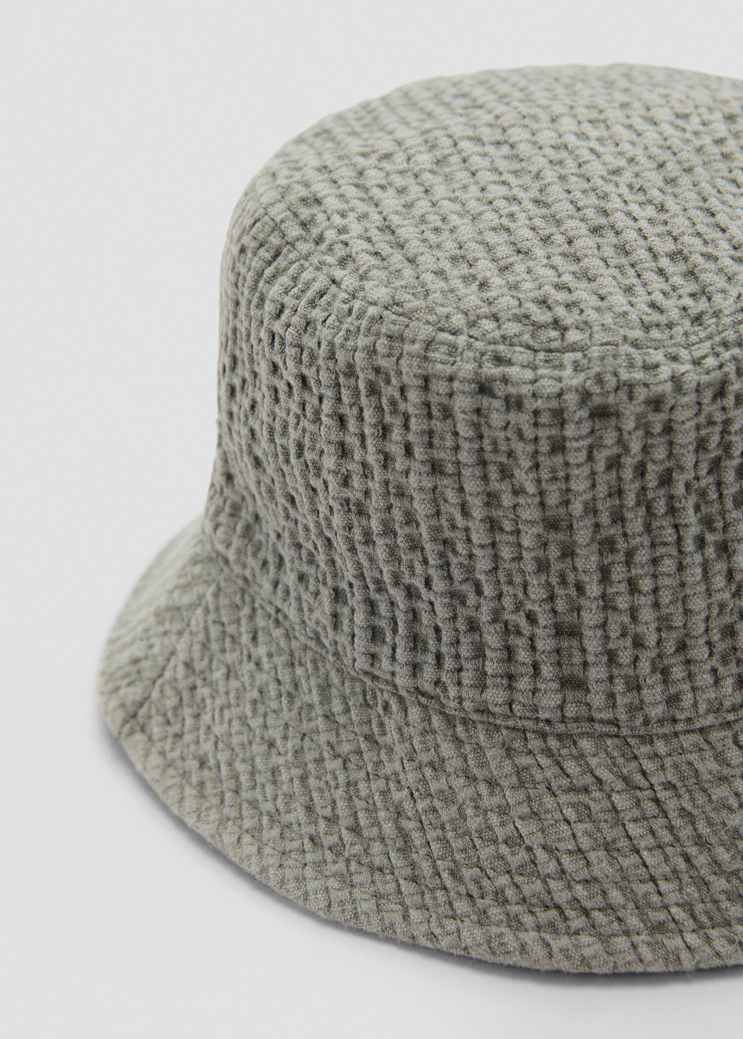 Textured cotton bucket hat - Medium plane