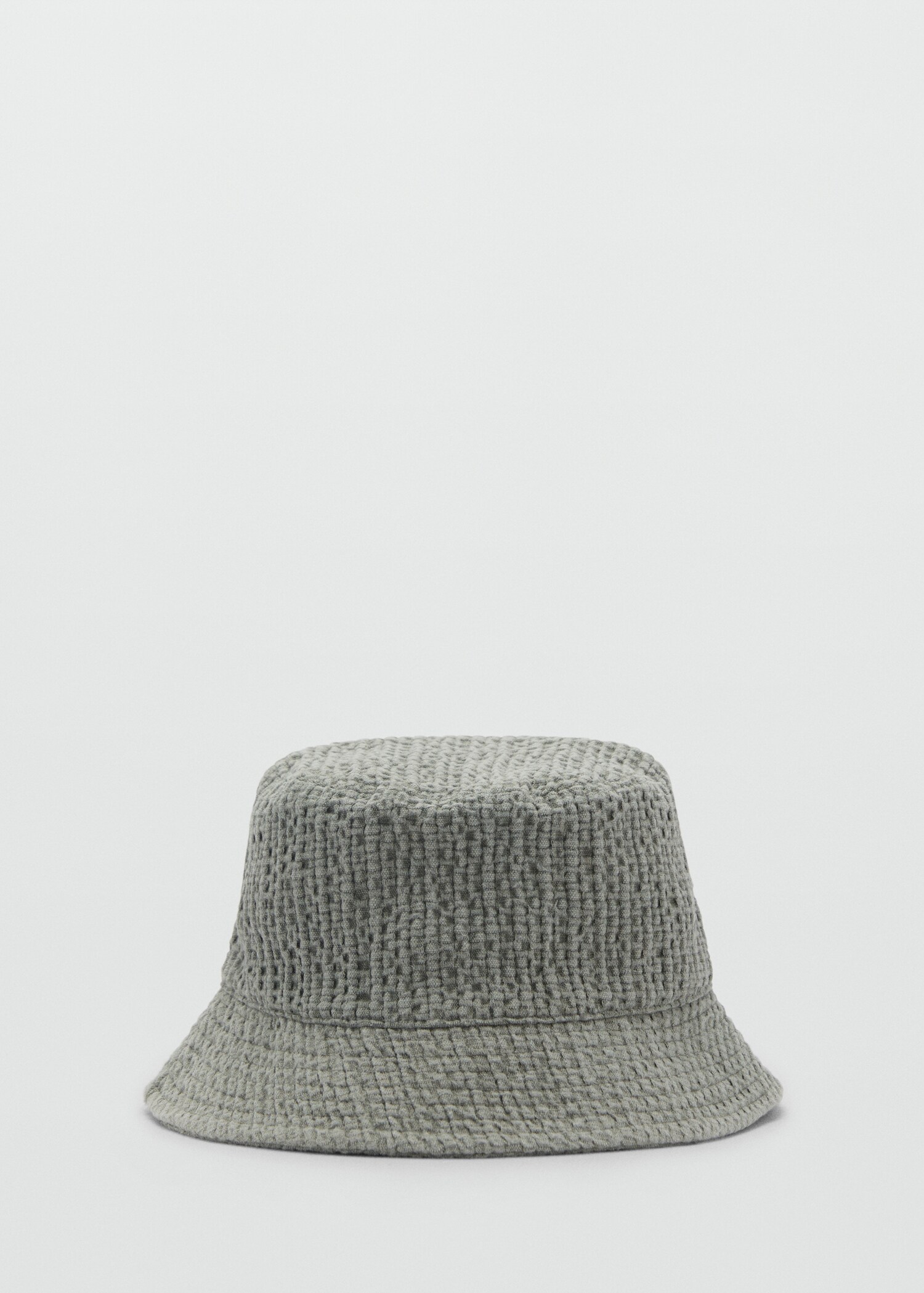 Textured cotton bucket hat - Article without model