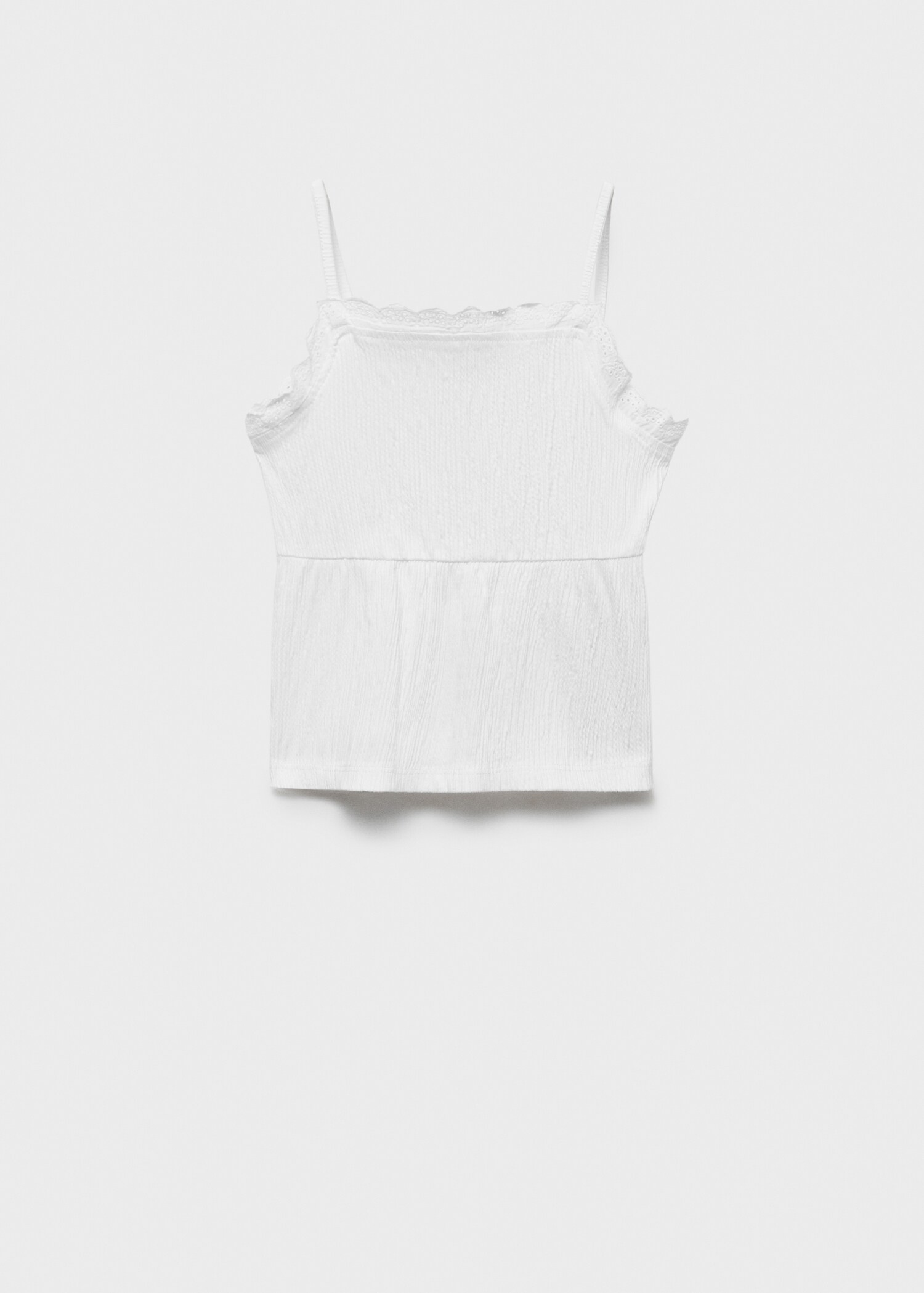 Top with Swiss embroidery detail - Article without model