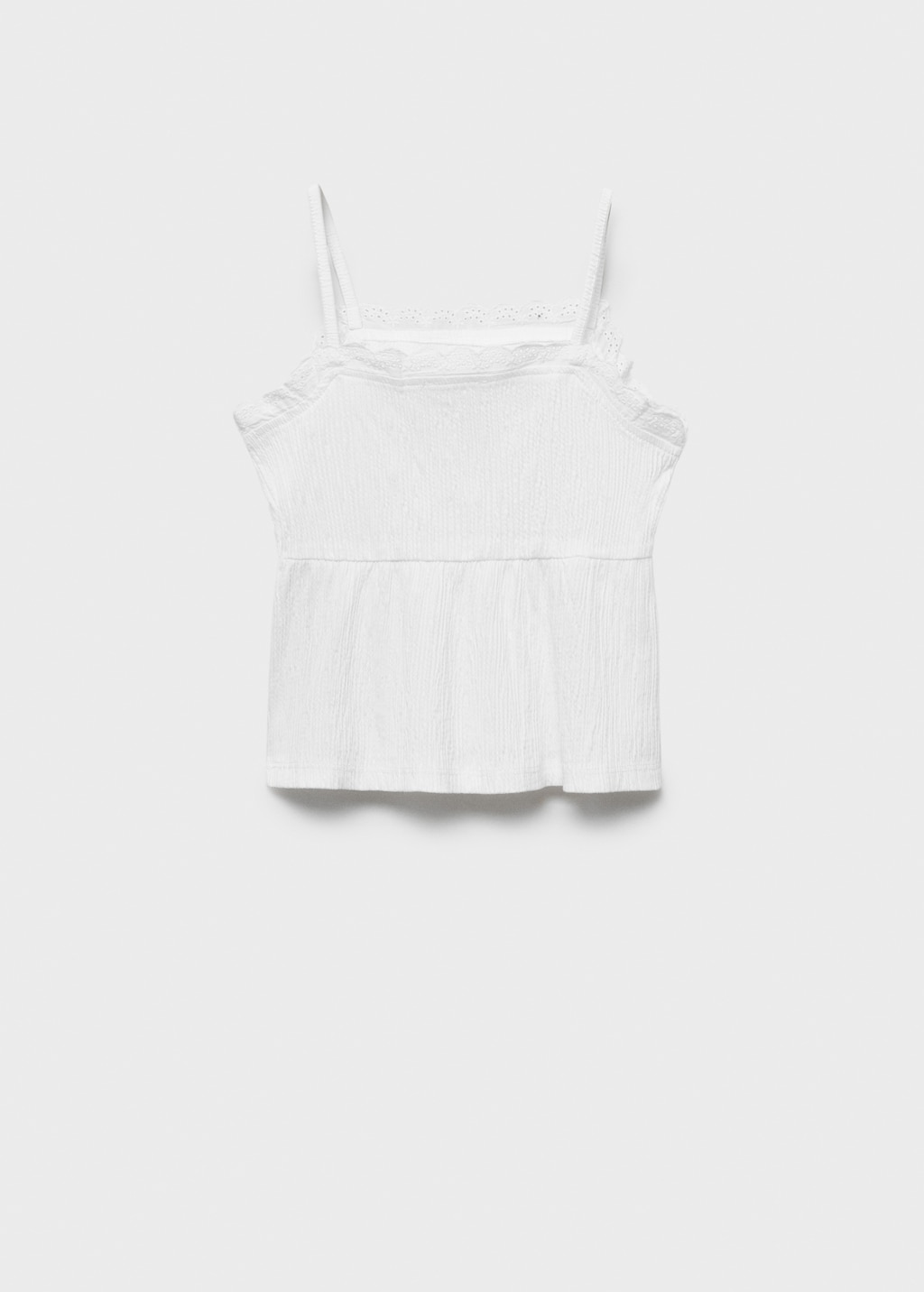 Top with Swiss embroidery detail - Kids | MANGO USA