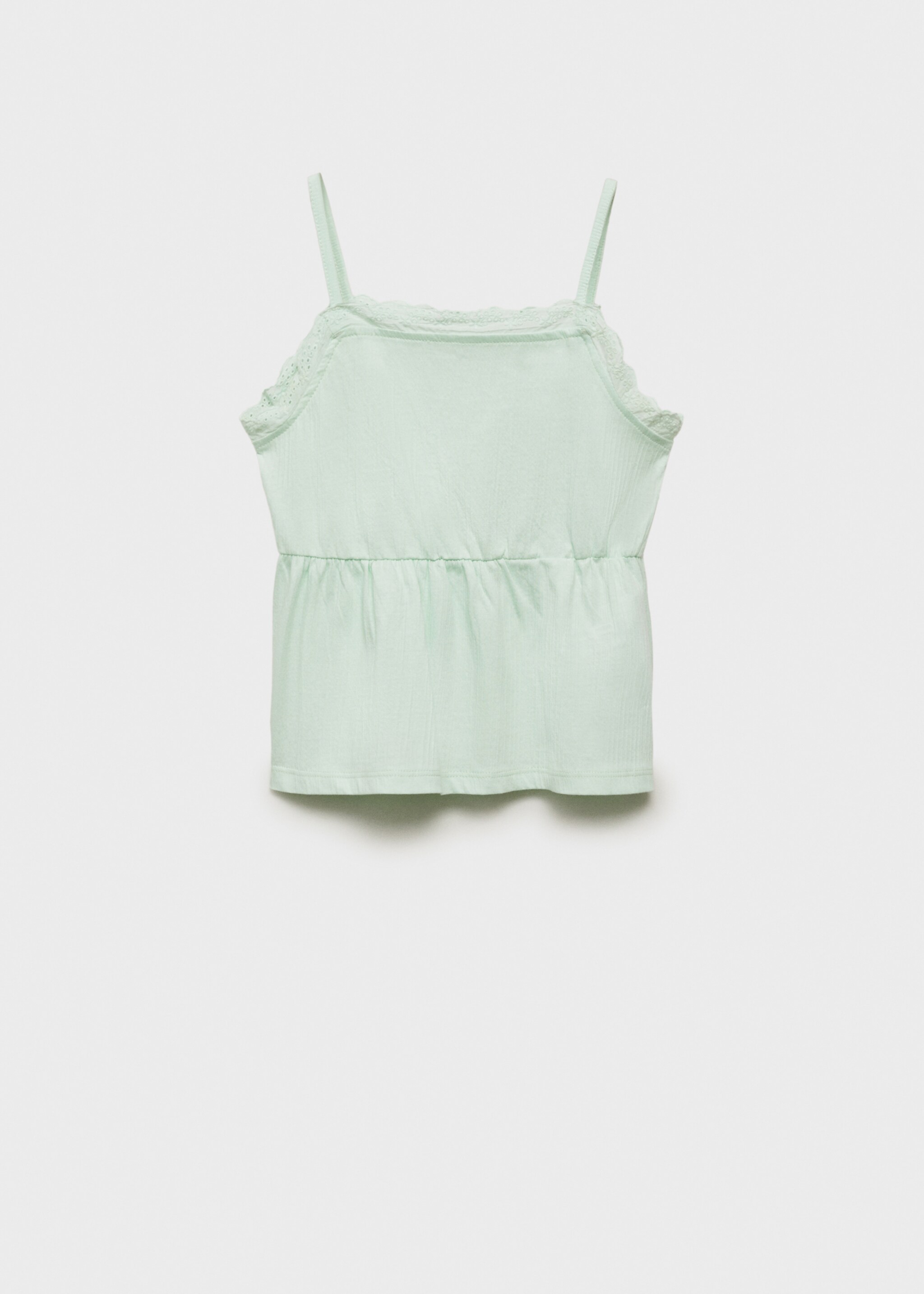 Top with Swiss embroidery detail - Article without model