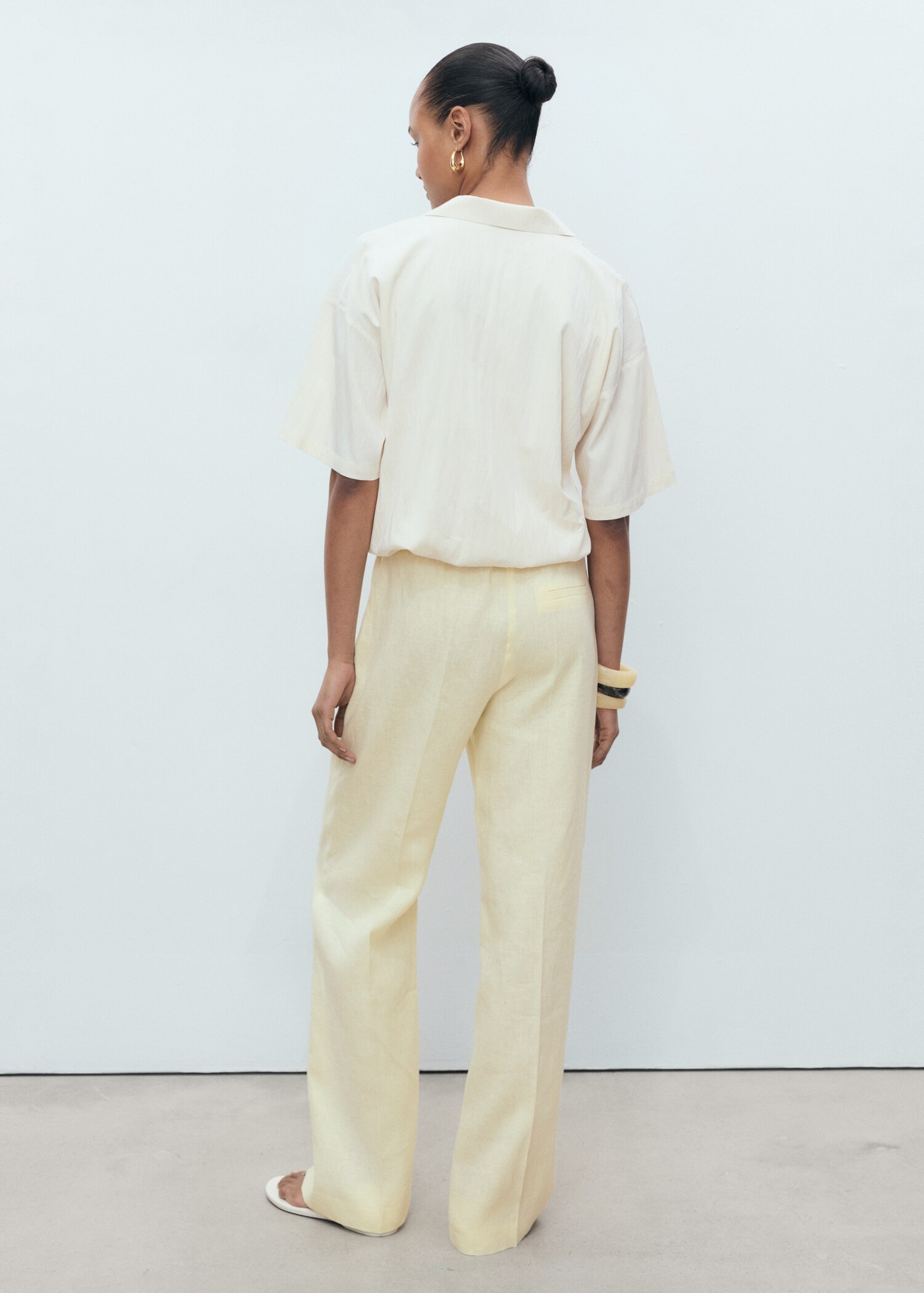 Pantalon droit lin nœud - Verso de l’article