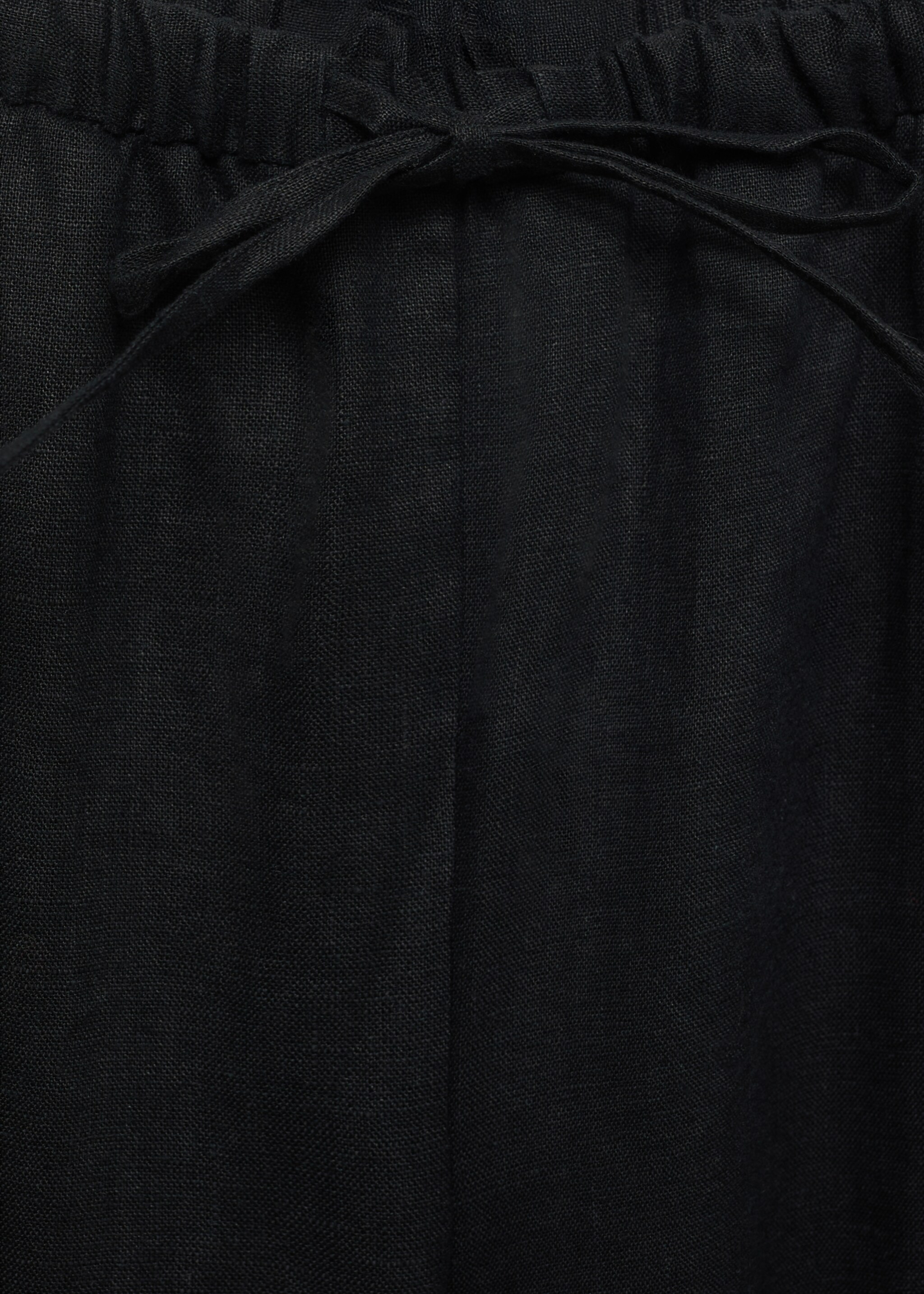 Straight-fit linen trousers with bow - Details of the article 8