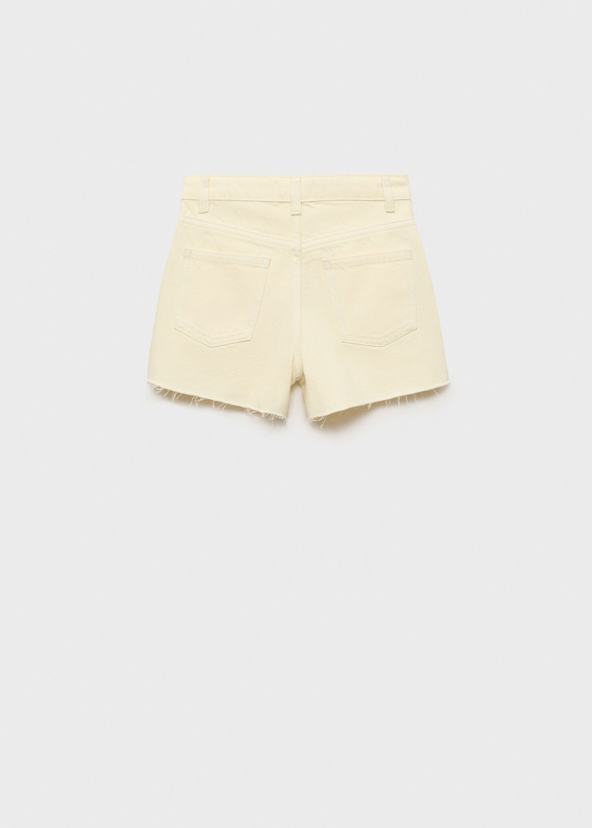 Shorts rectos bajo deshilachado - Reverso del artículo
