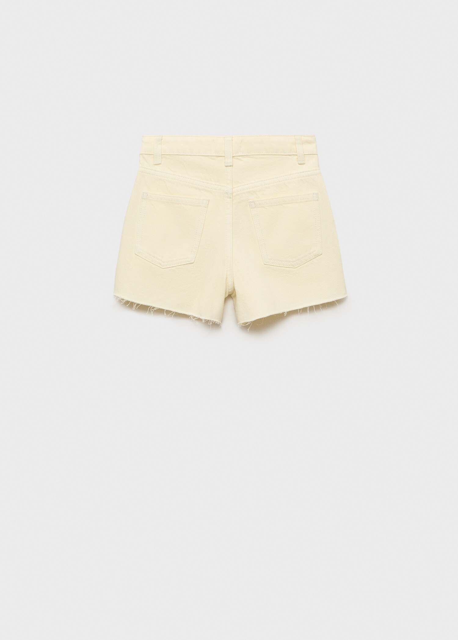 Shorts rectos bajo deshilachado - Reverso del artículo