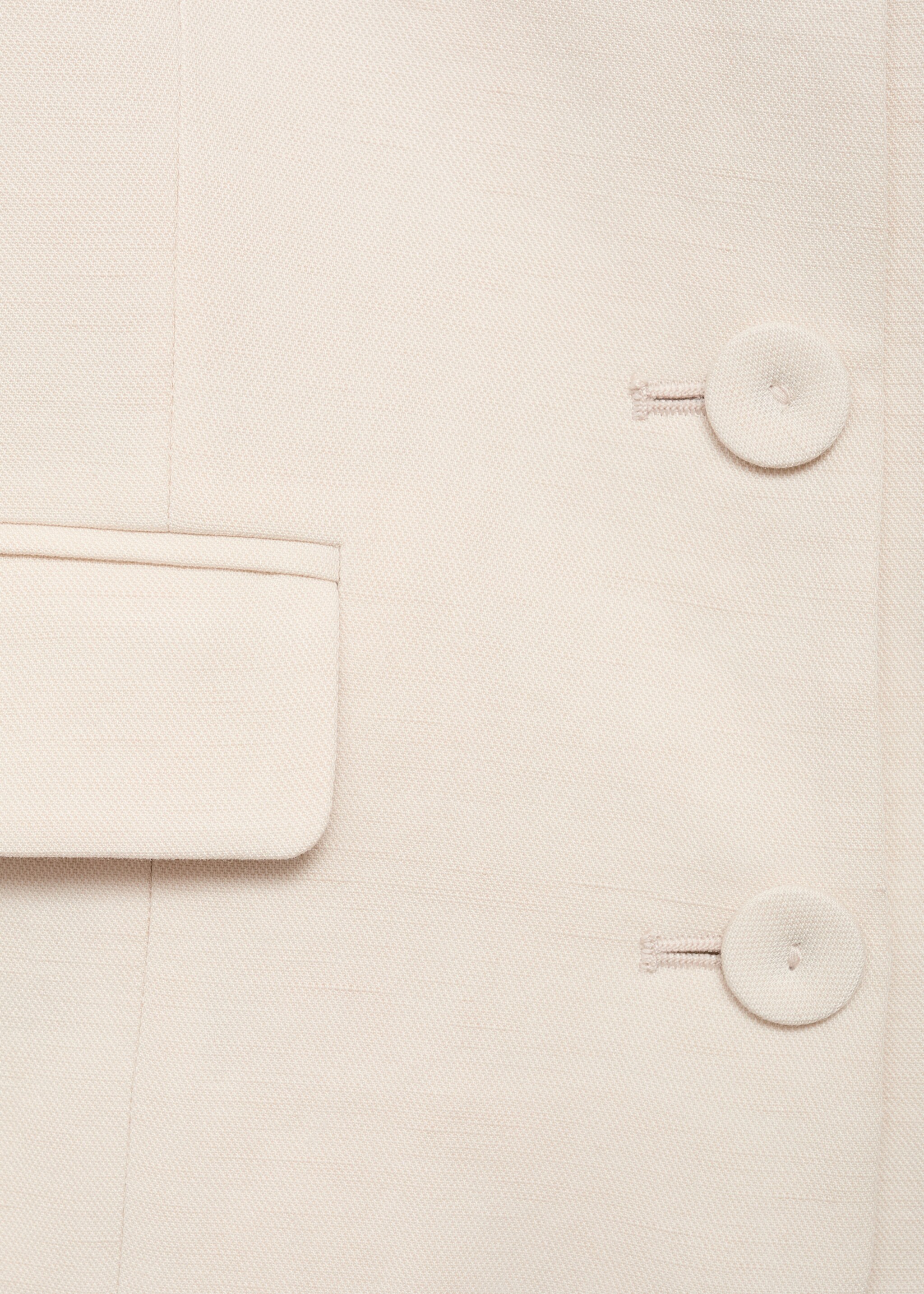 Linen-blend jacket with buttons - Details of the article 0
