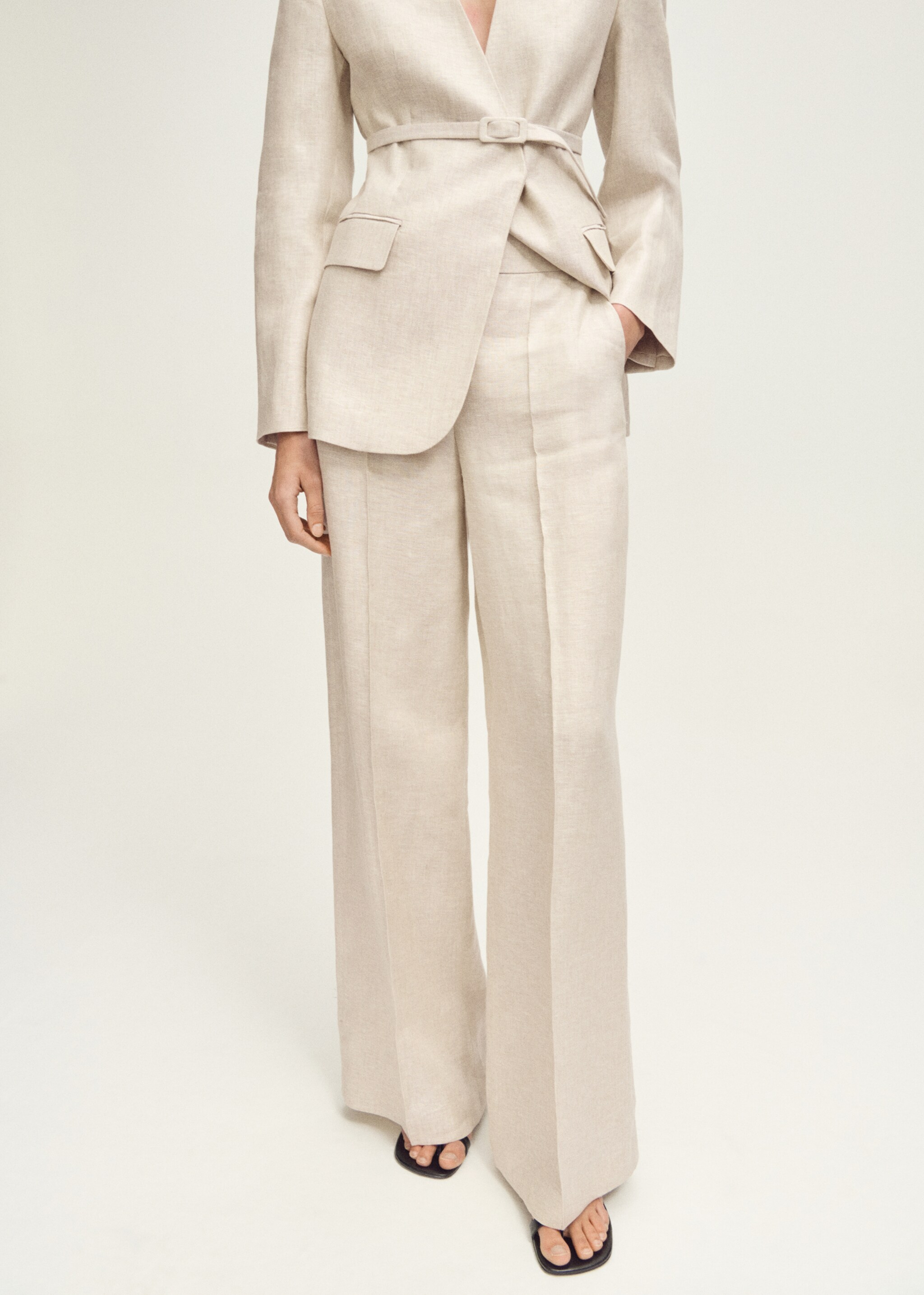 Linen suit trousers - Medium plane