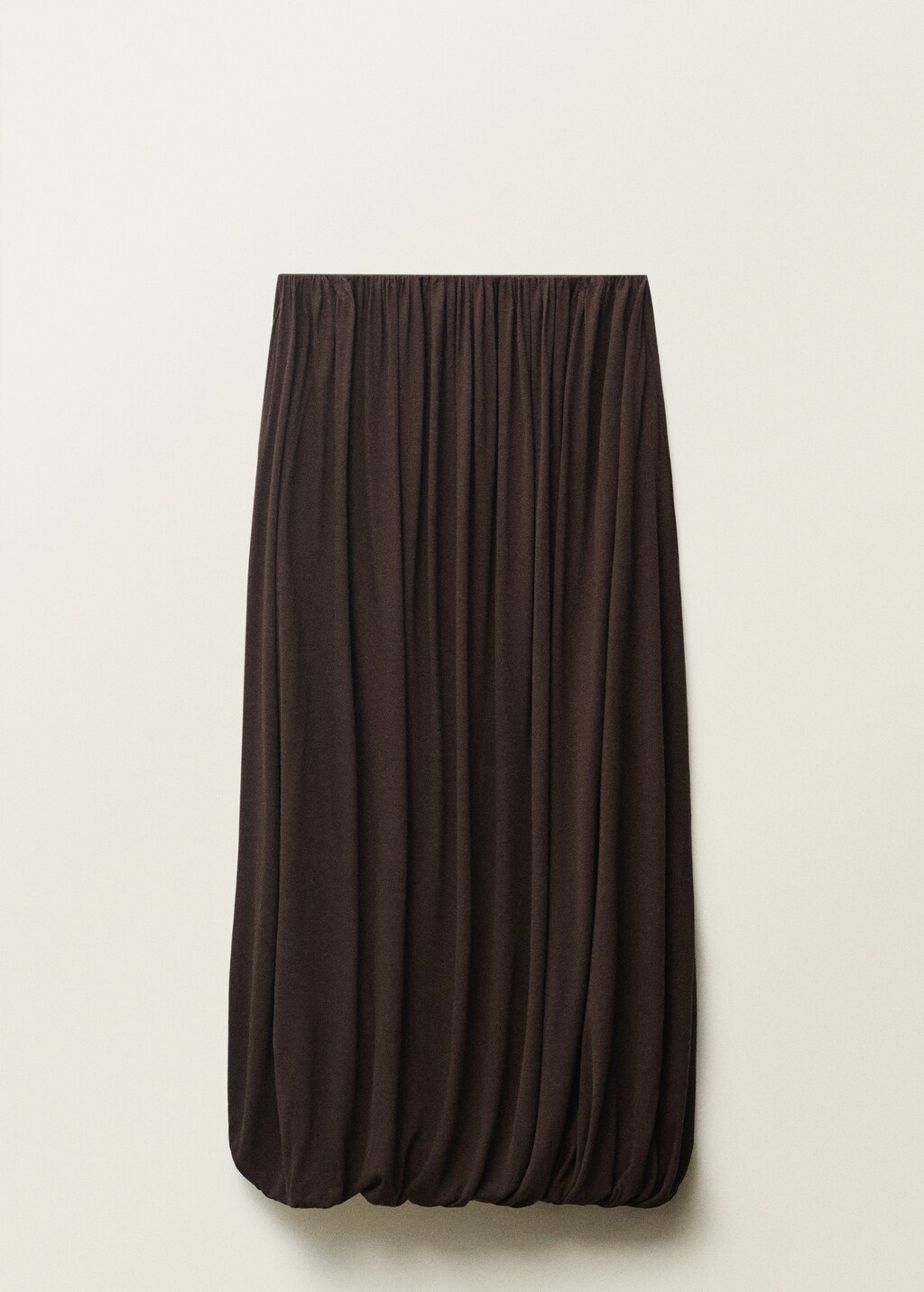 Wool-blend skirt with puffed hem