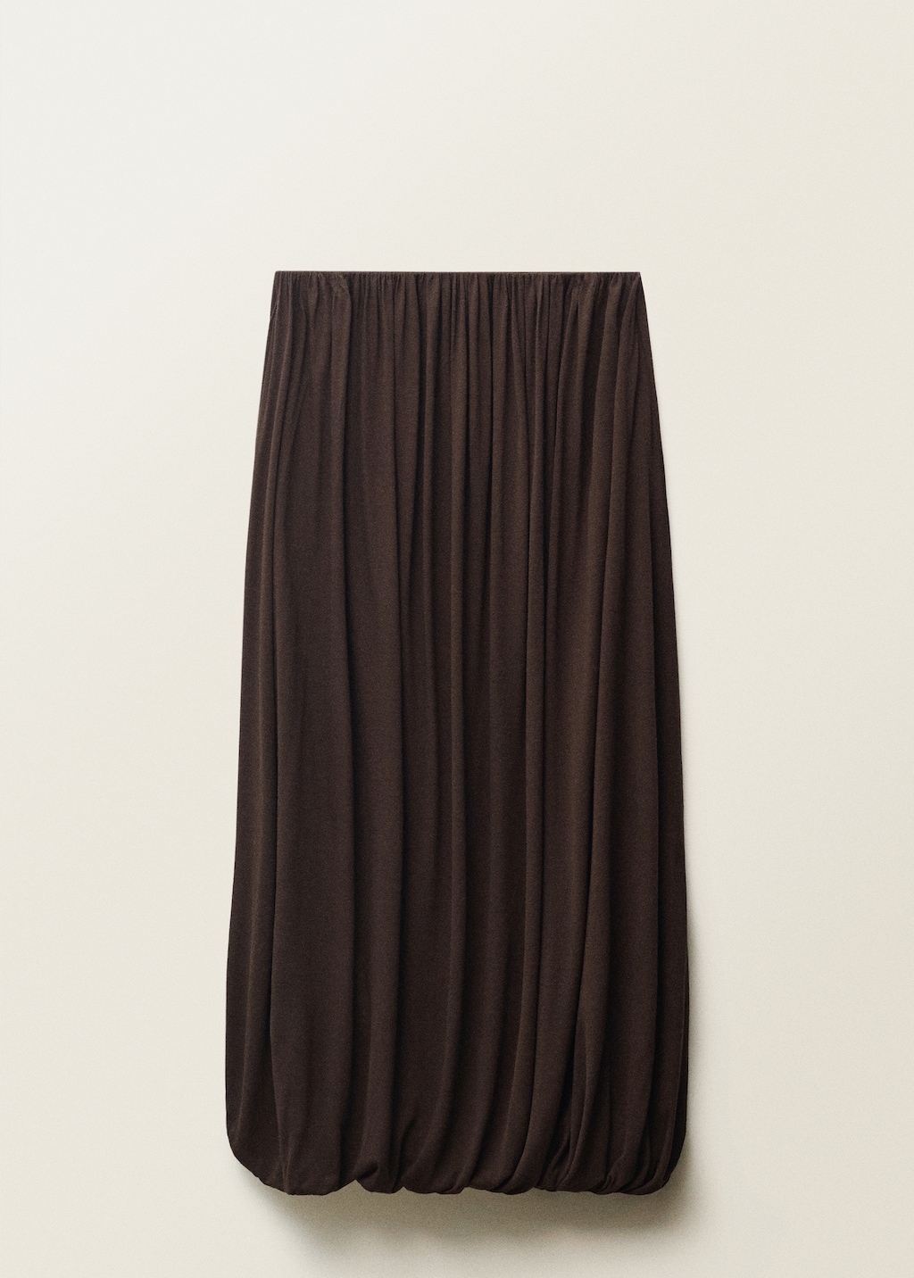 Wool-blend skirt with puffed hem