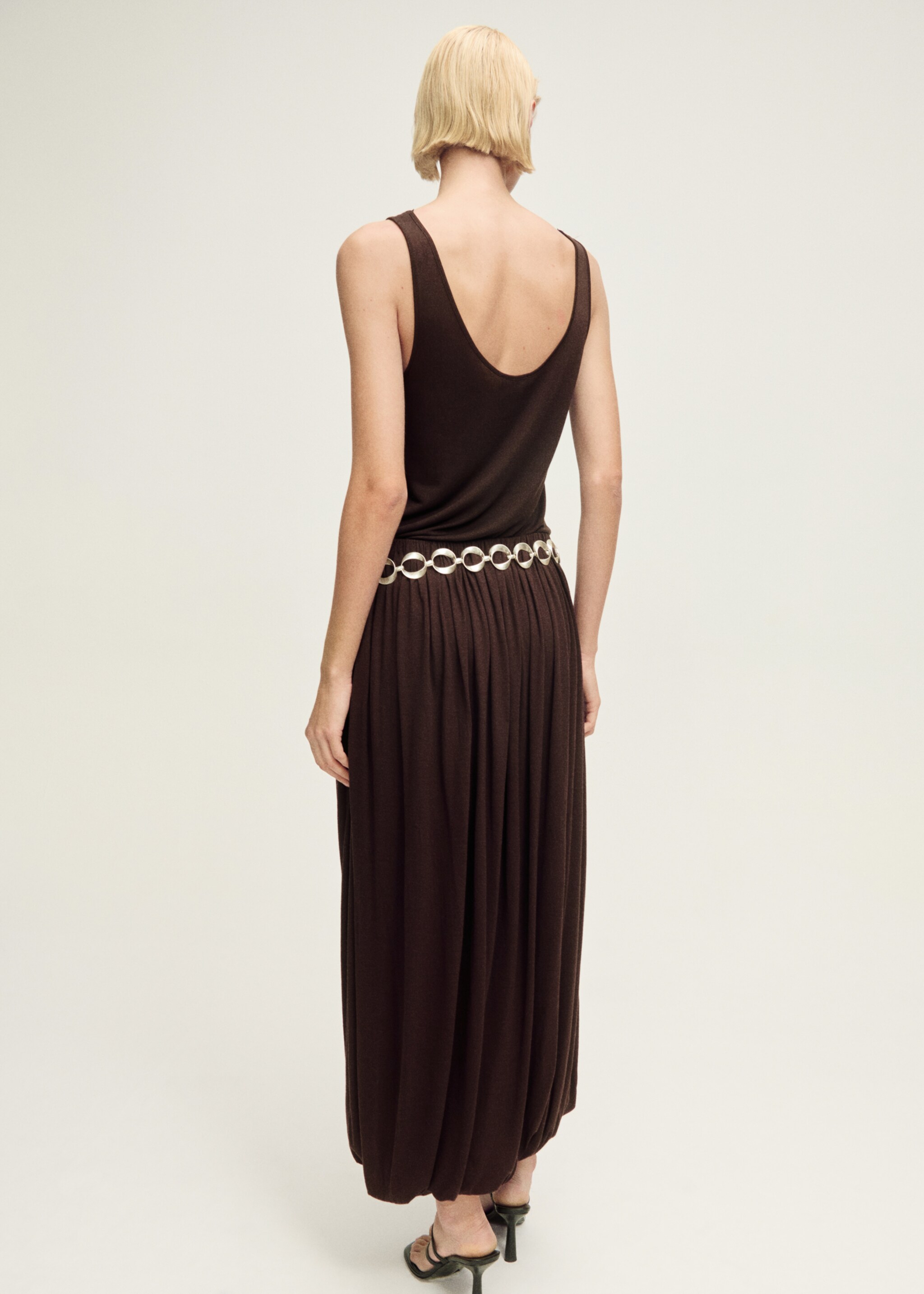 Wool blend skirt with puffed hem - Reverse of the article