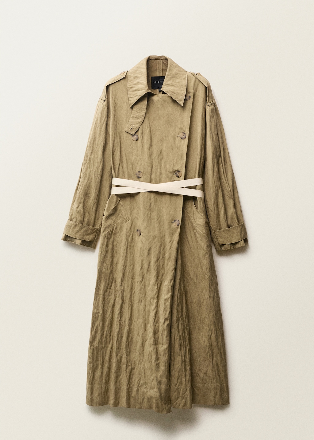 Oversized wrinkled-effect trench coat - Women | MANGO USA Oversized wrinkled-effect trench coat - Women | MANGO USA