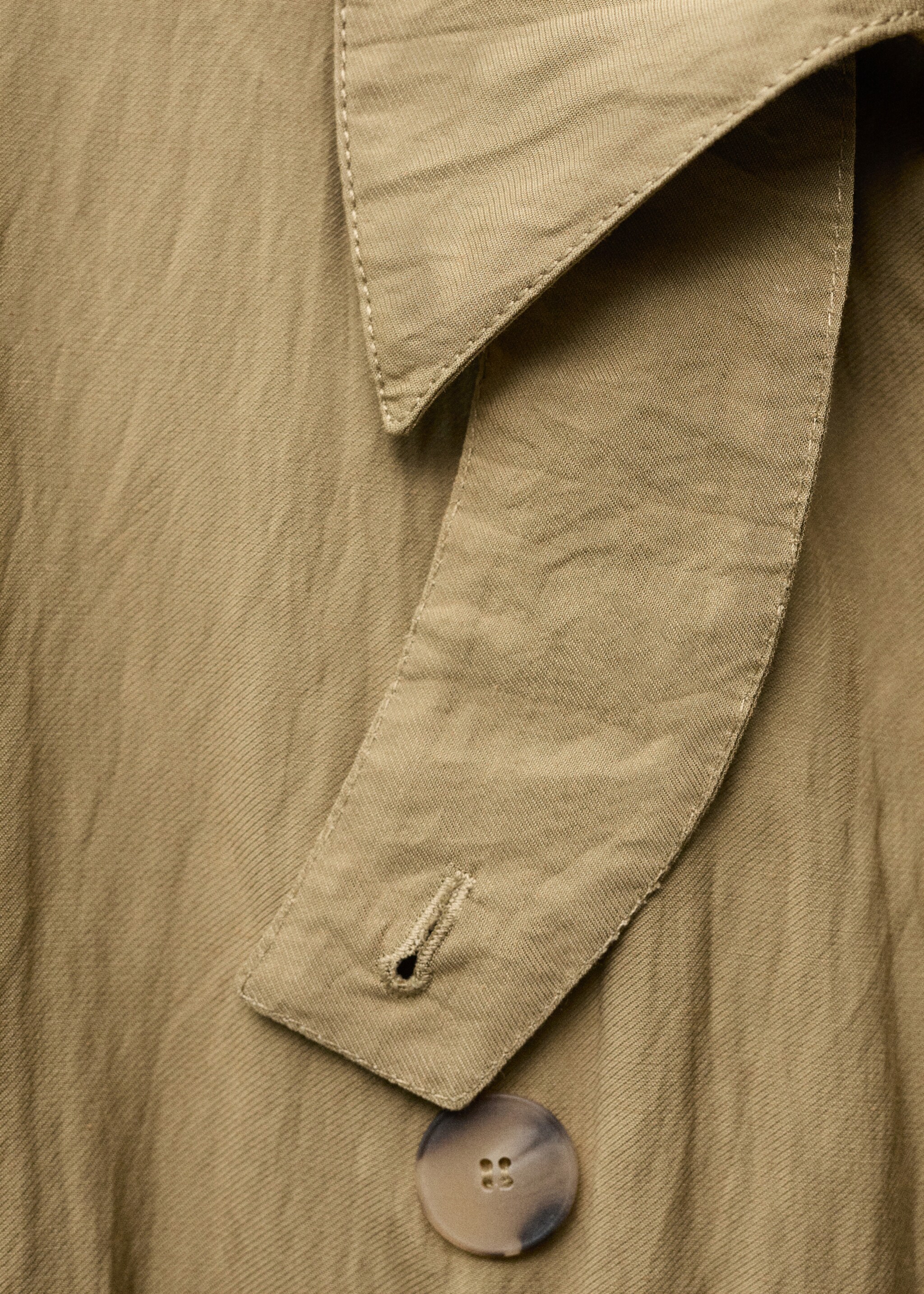 Oversized creased-effect trench coat - Details of the article 0