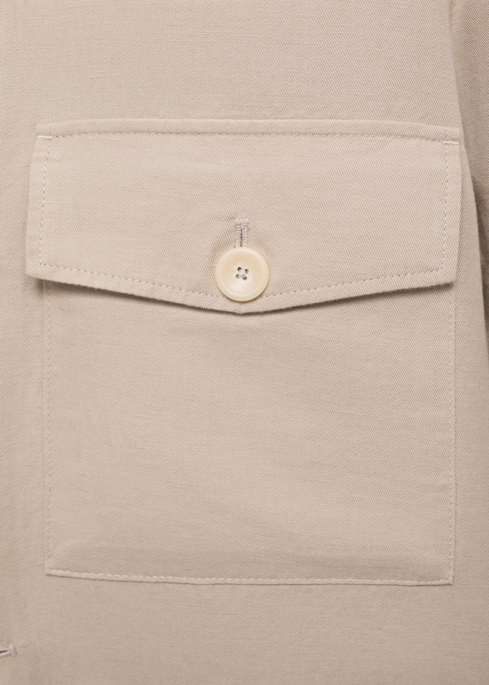 Straight-fit linen overshirt - Details of the article 0