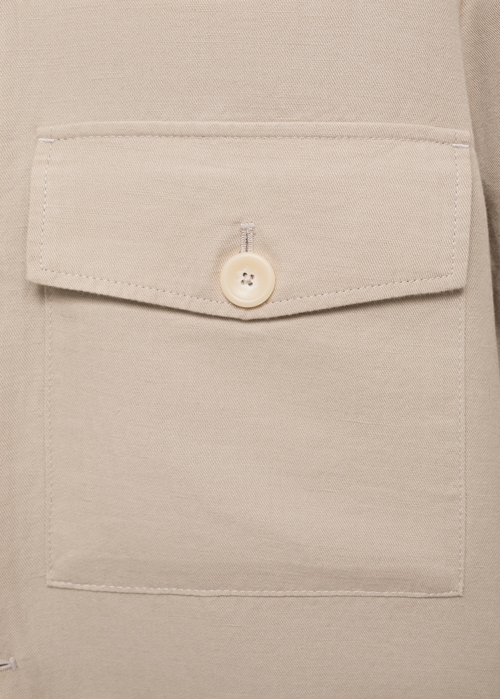 Straight-fit linen overshirt