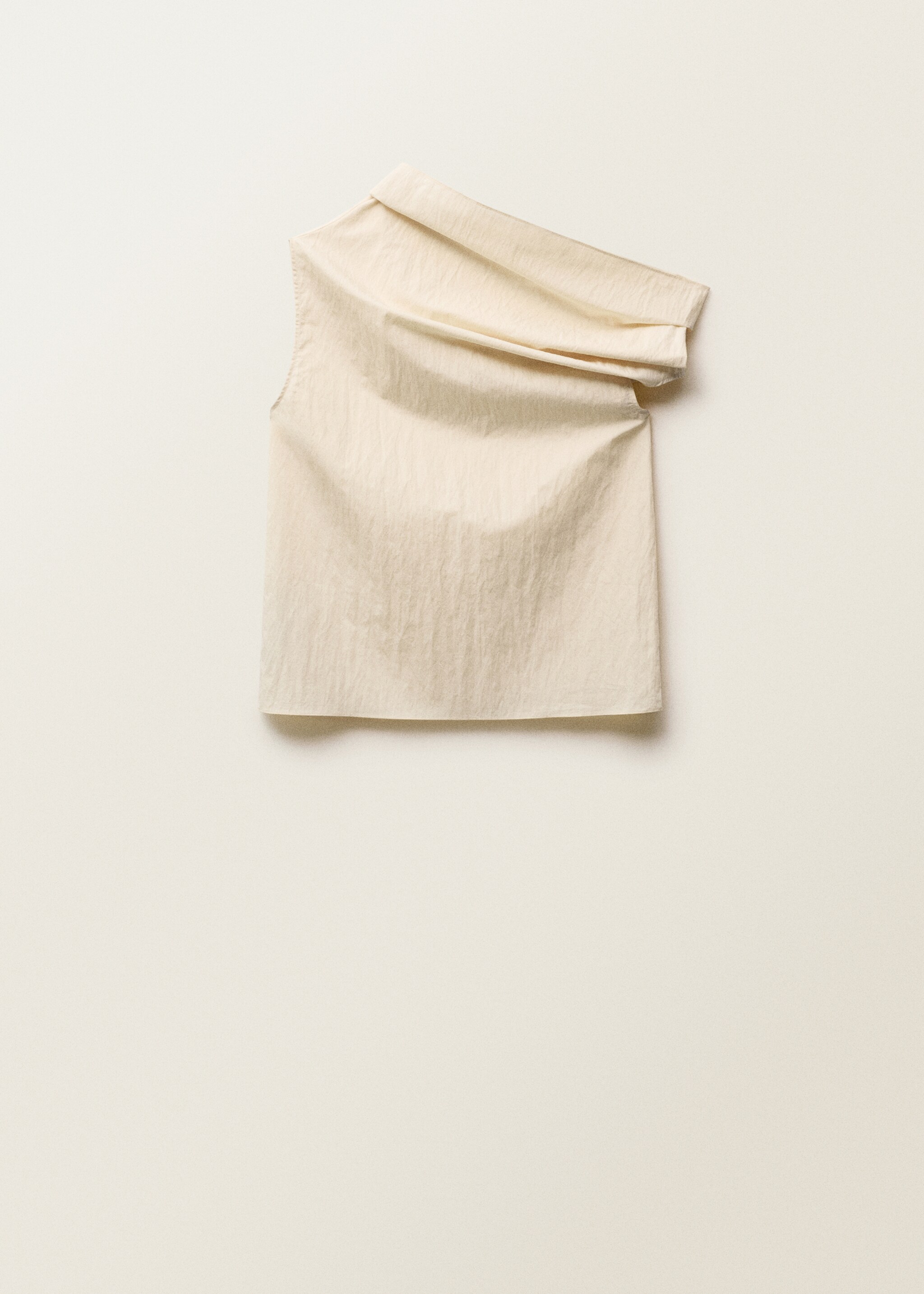 Cotton blouse with asymmetrical collar - Article without model