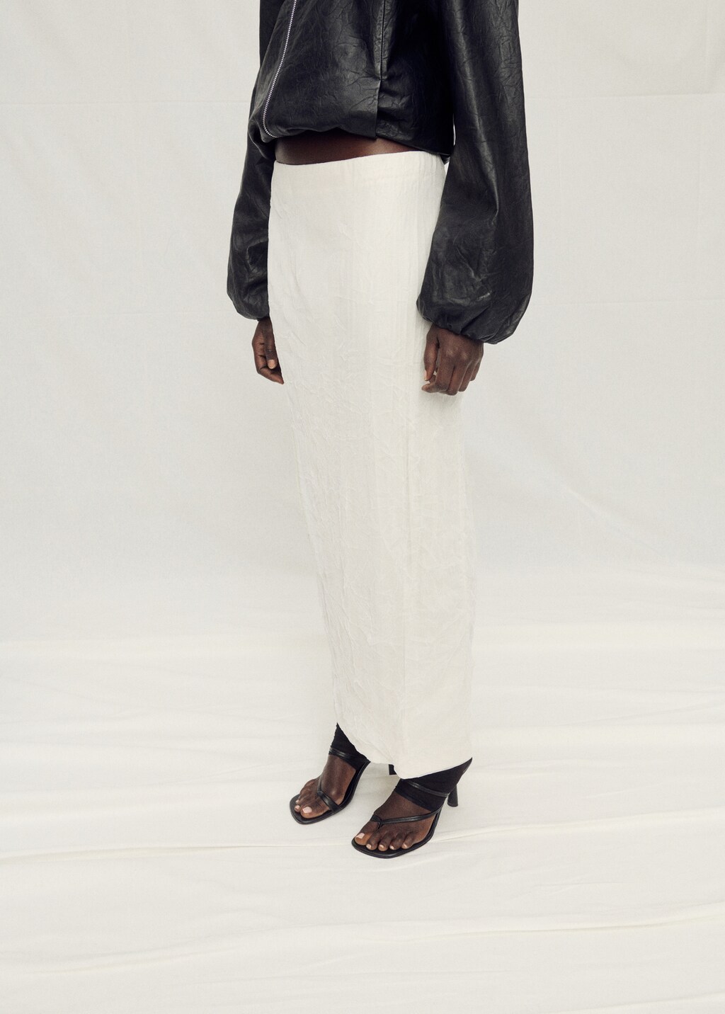 Straight-fit tulle skirt
