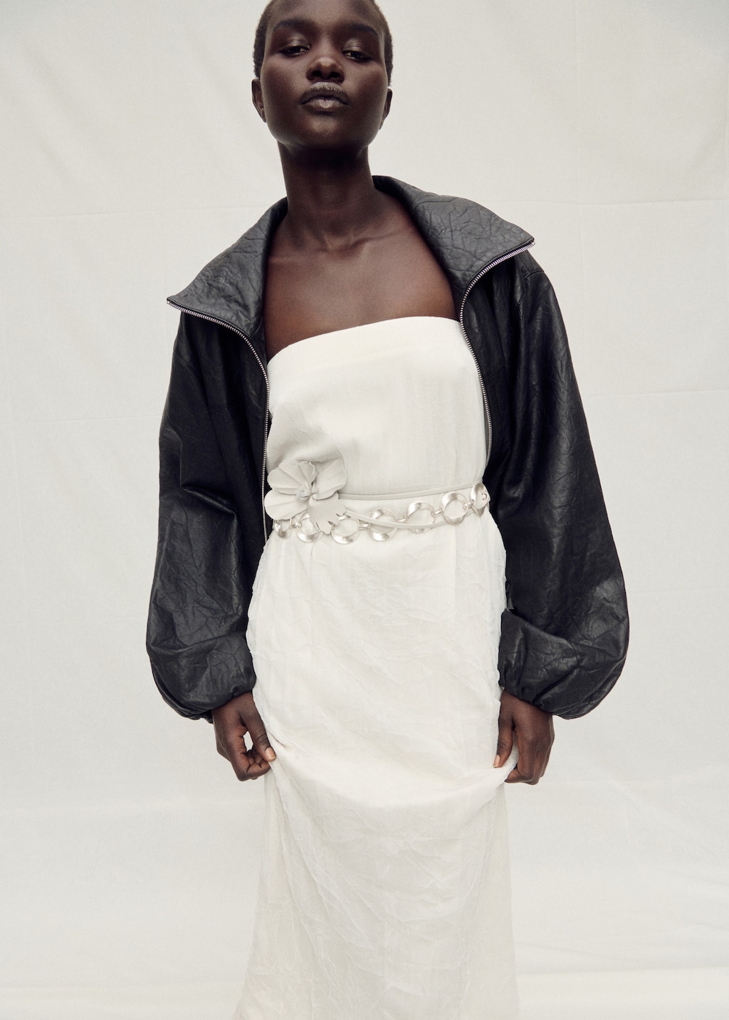 Straight-fit tulle skirt