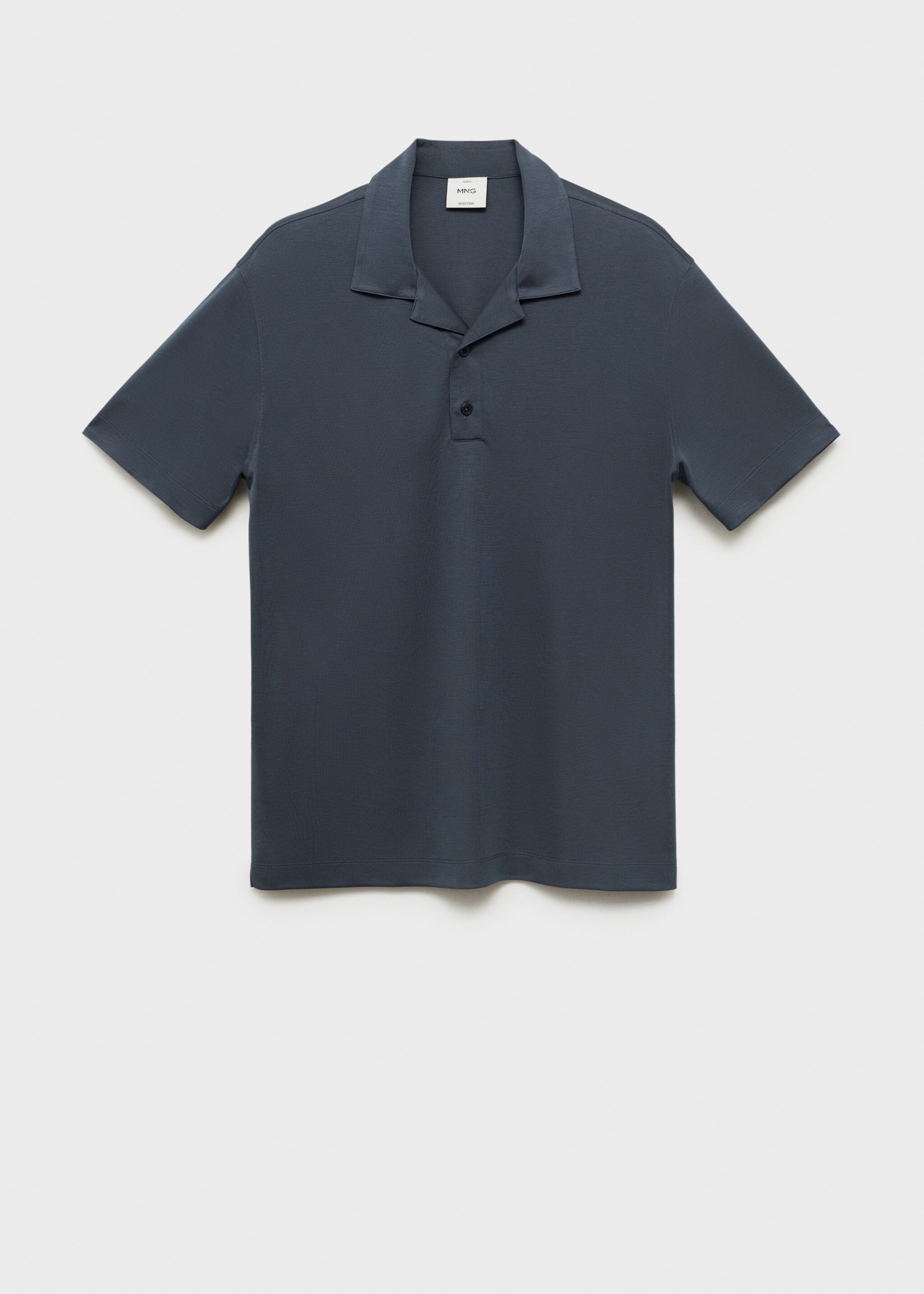 Lyocell polo shirt with bowling collar - Article without model