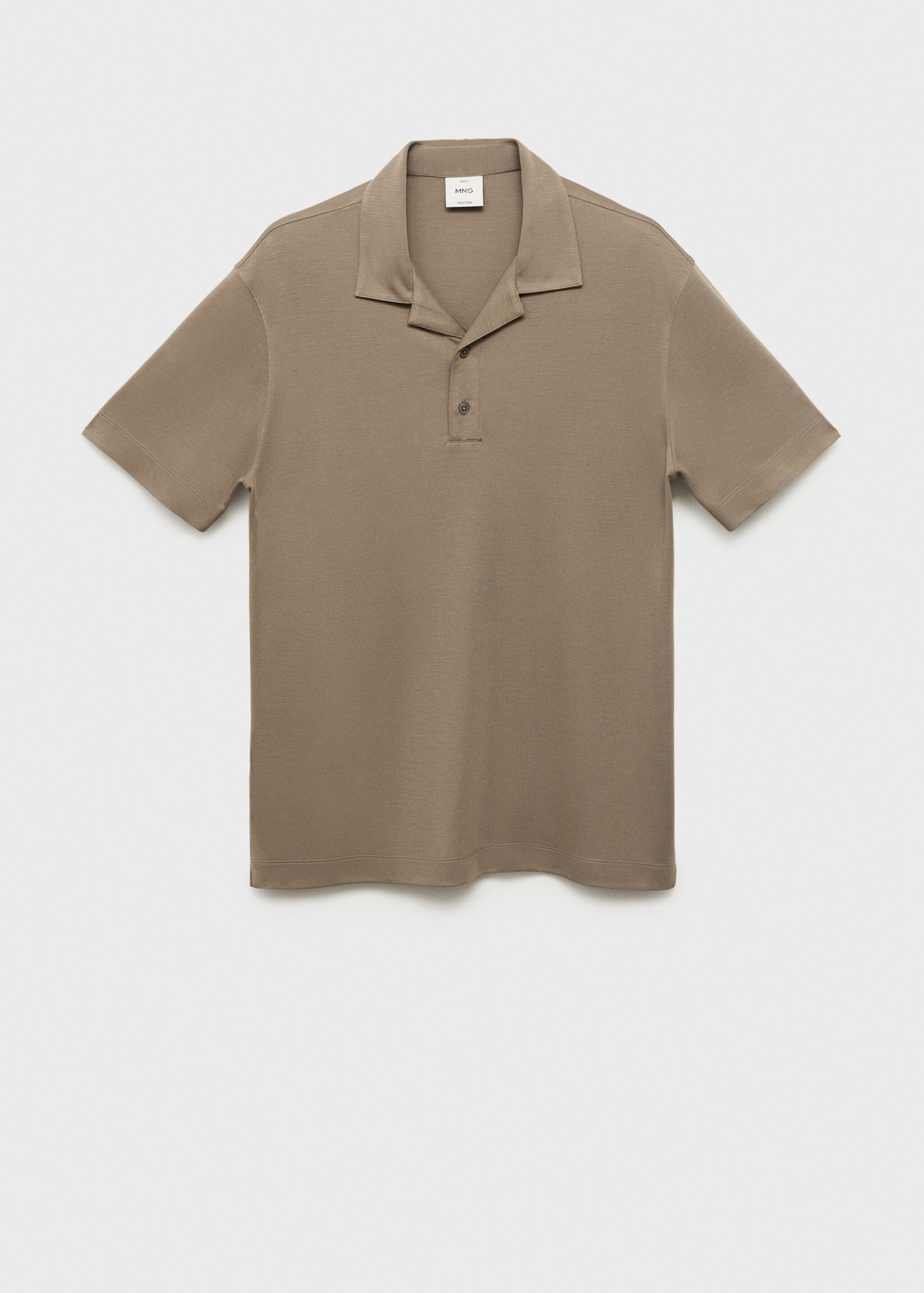 Lyocell polo shirt with bowling collar - Article without model