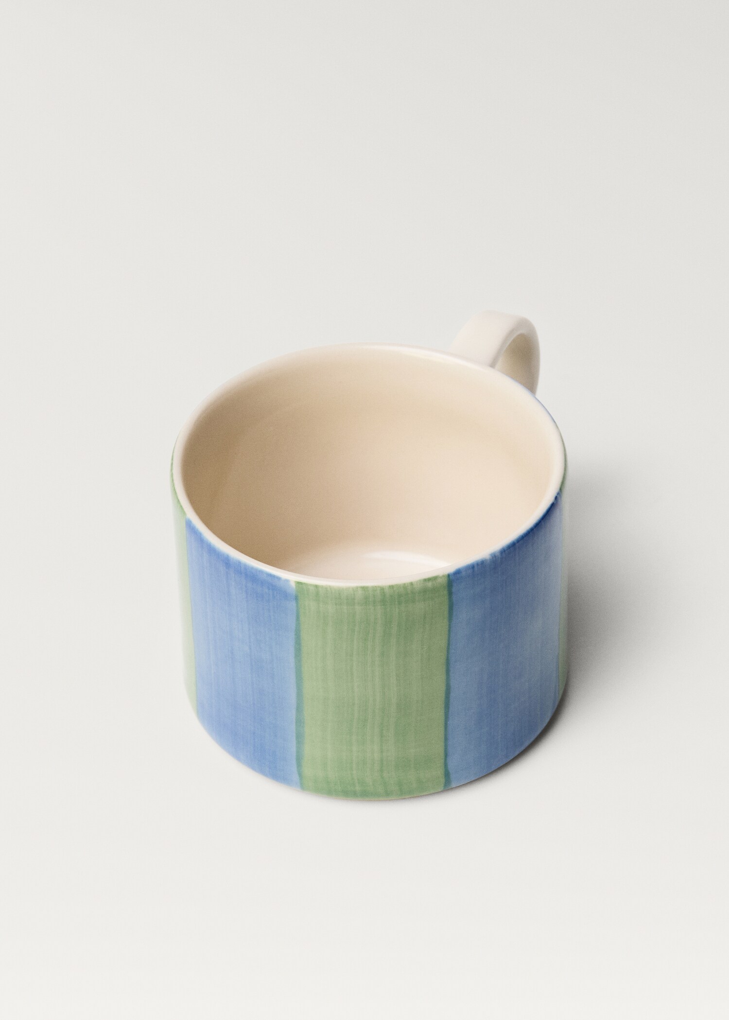 Gestreepte cappuccinomok van steengoed - Detail van het artikel 1