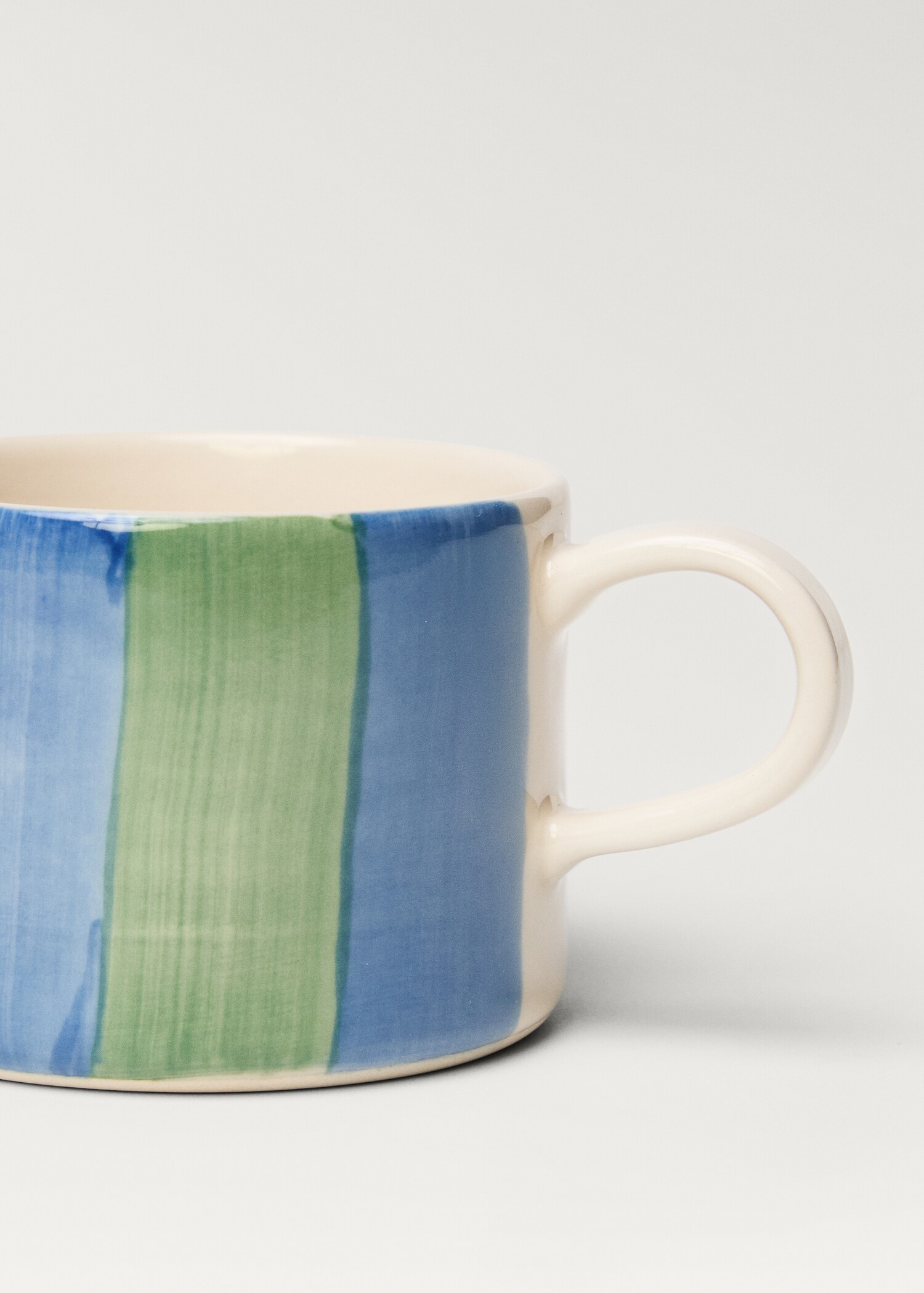 Gestreepte cappuccinomok van steengoed - Detail van het artikel 2