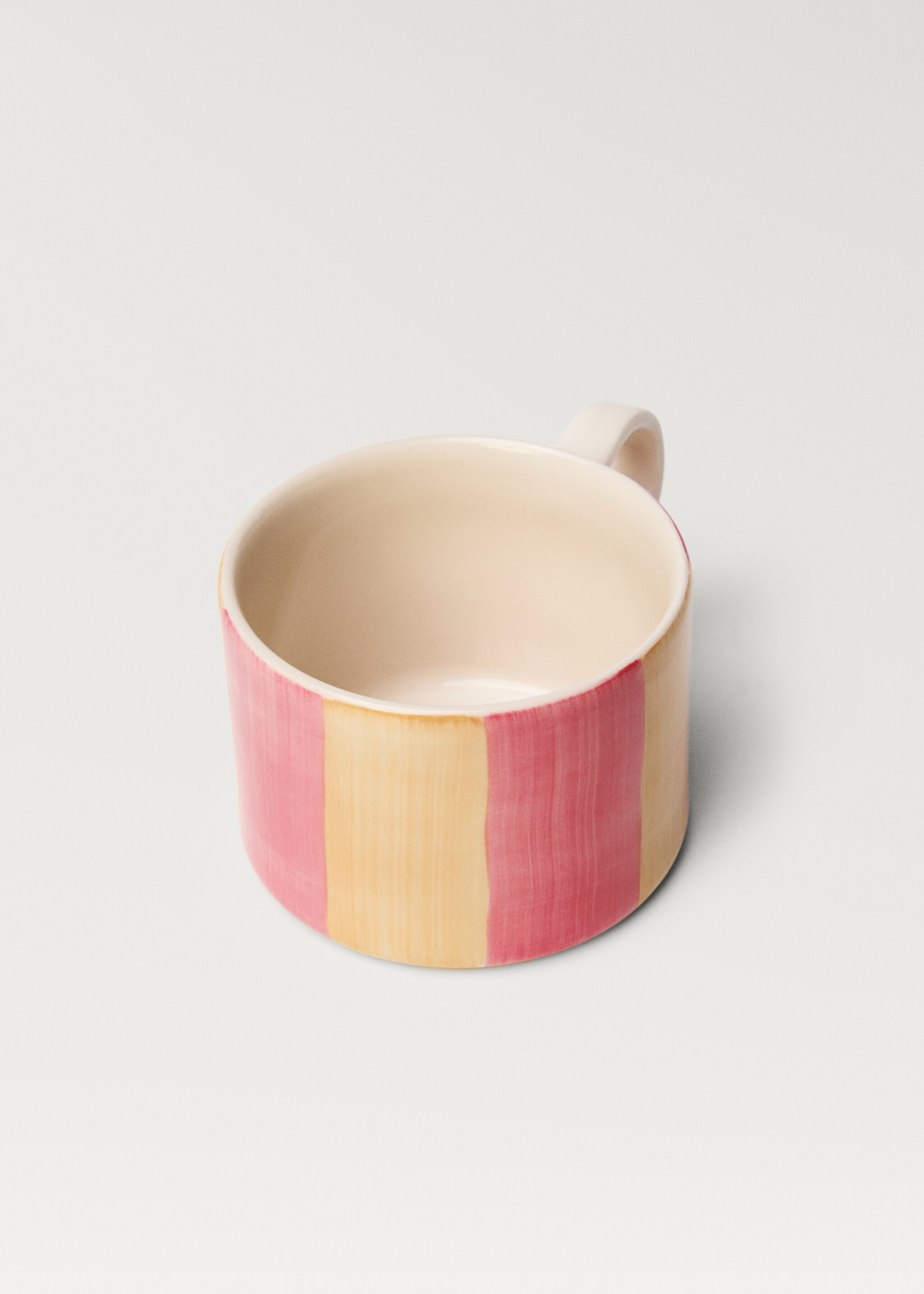 Stoneware cappuccino cup with stripes - Details of the article 1