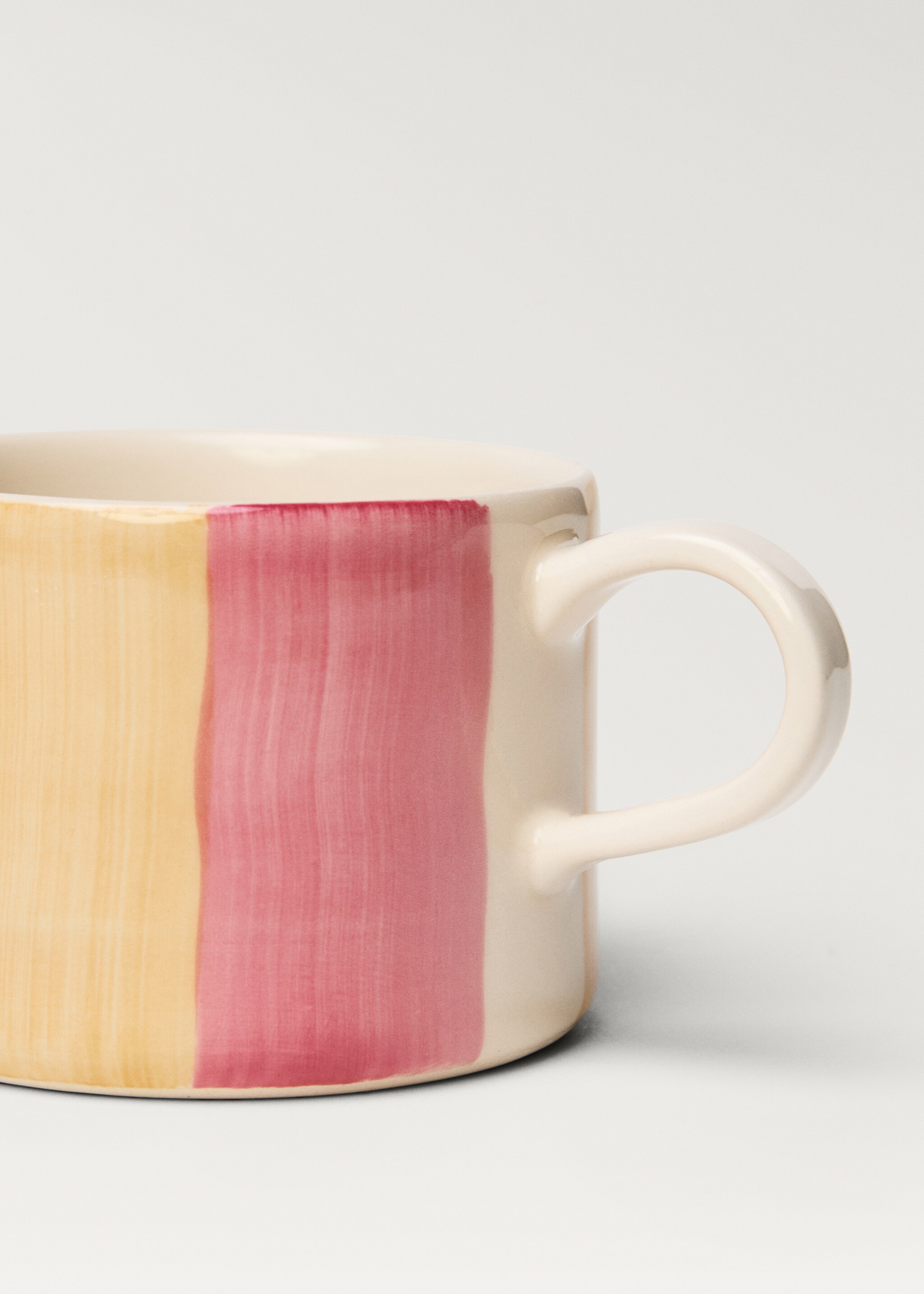 Stoneware cappuccino cup with stripes - Details of the article 2