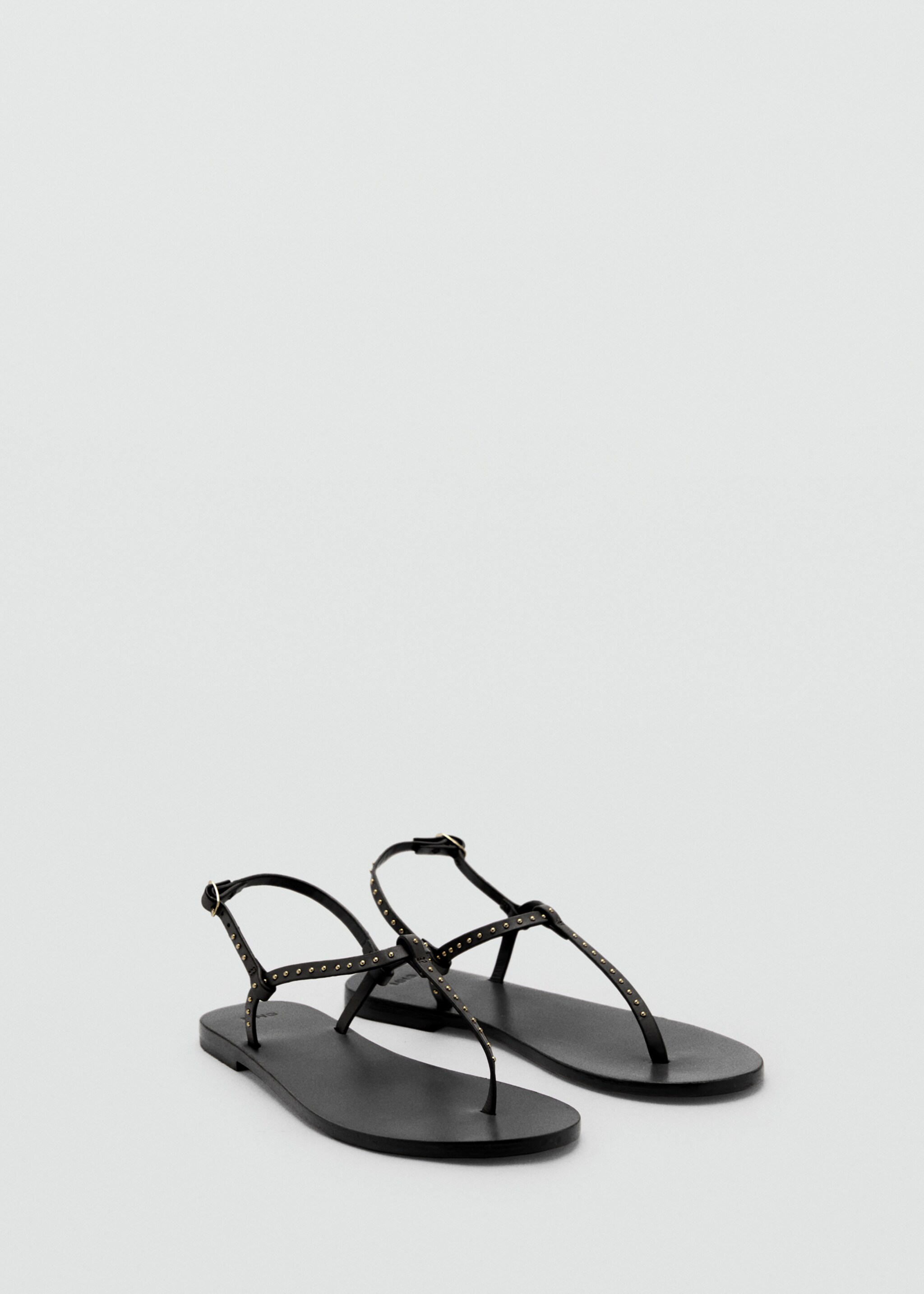 Sandalia piel mini tachuelas - Plano medio
