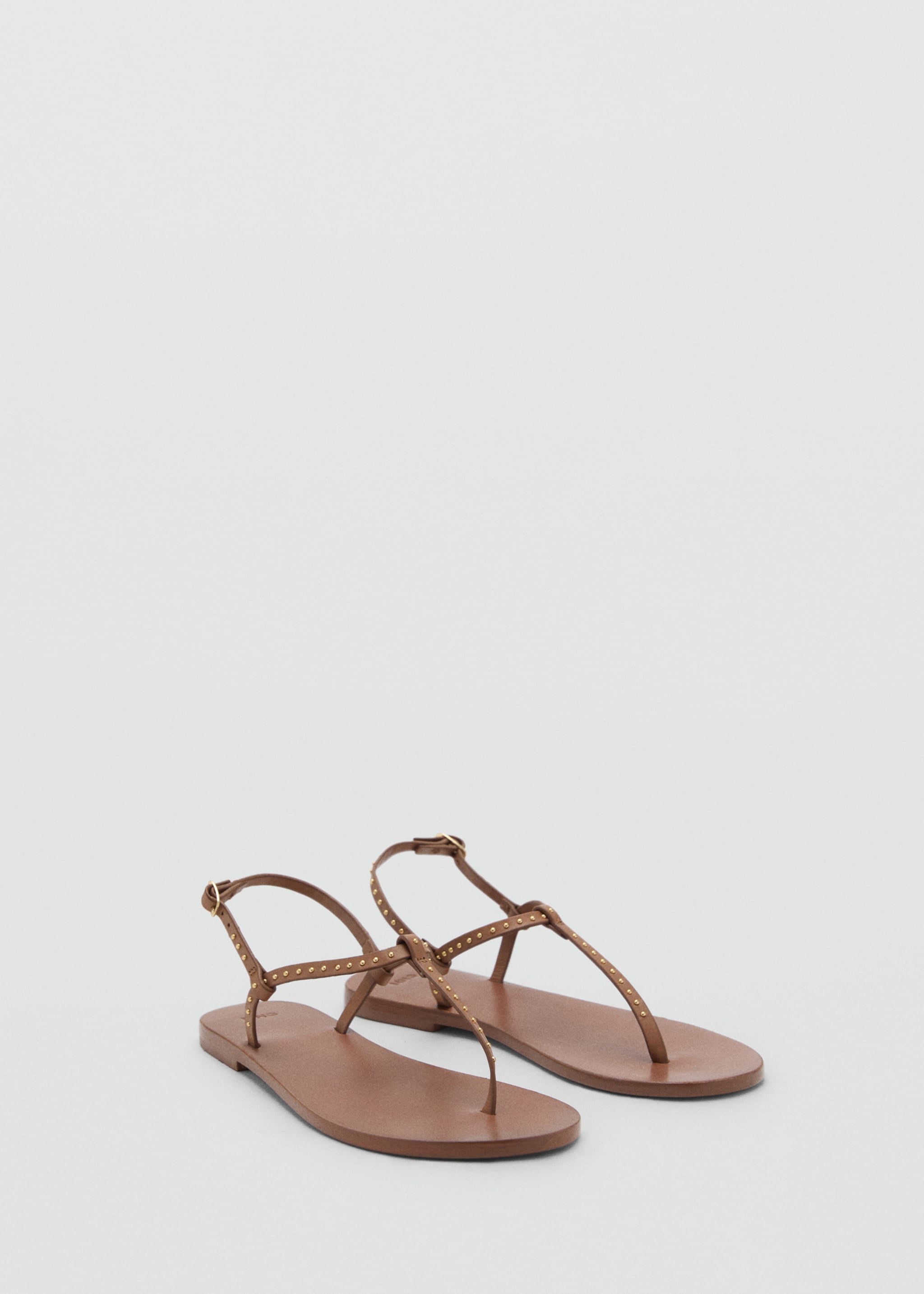 Sandalia piel mini tachuelas - Plano medio