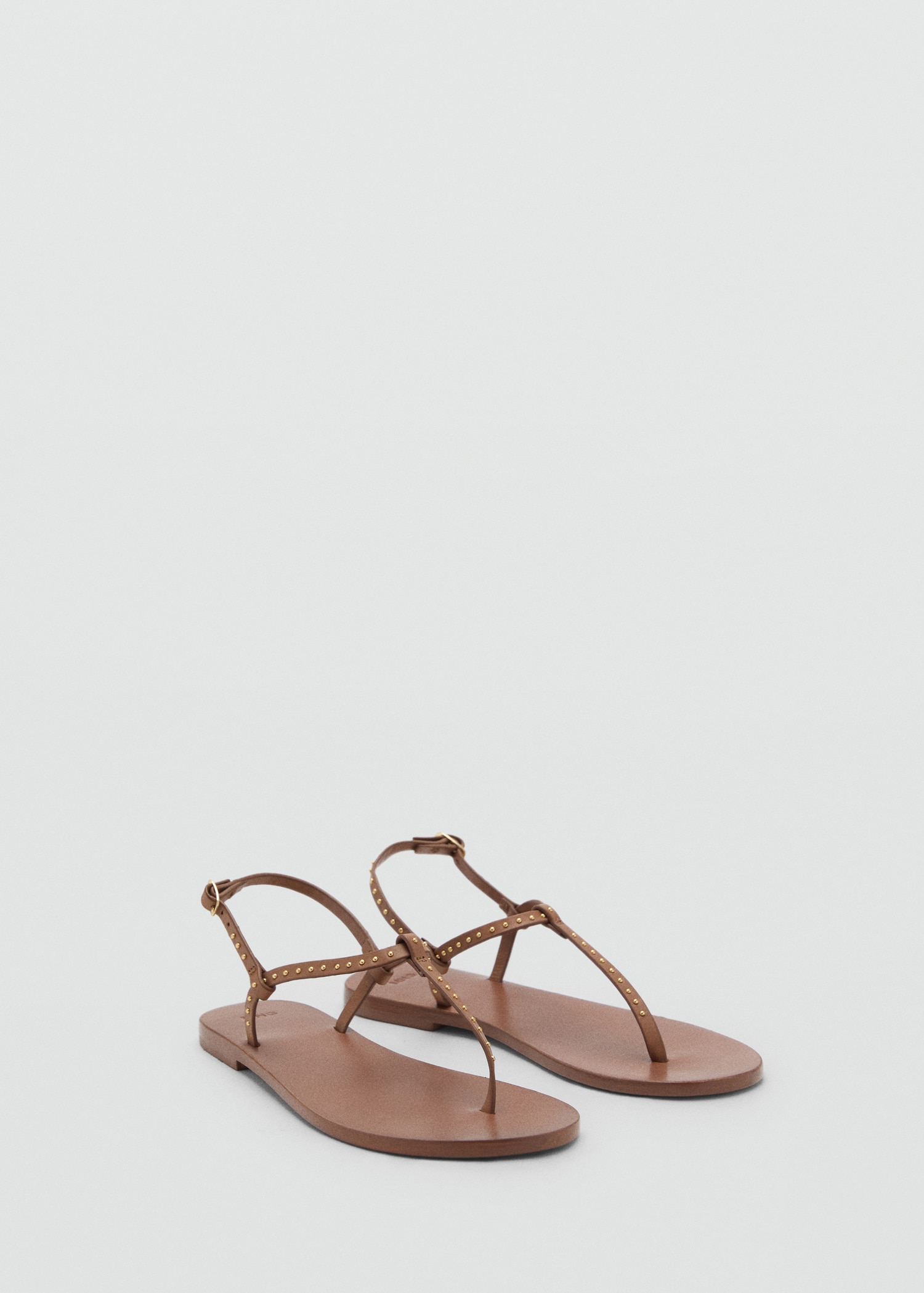 Sandalia piel mini tachuelas - Plano medio