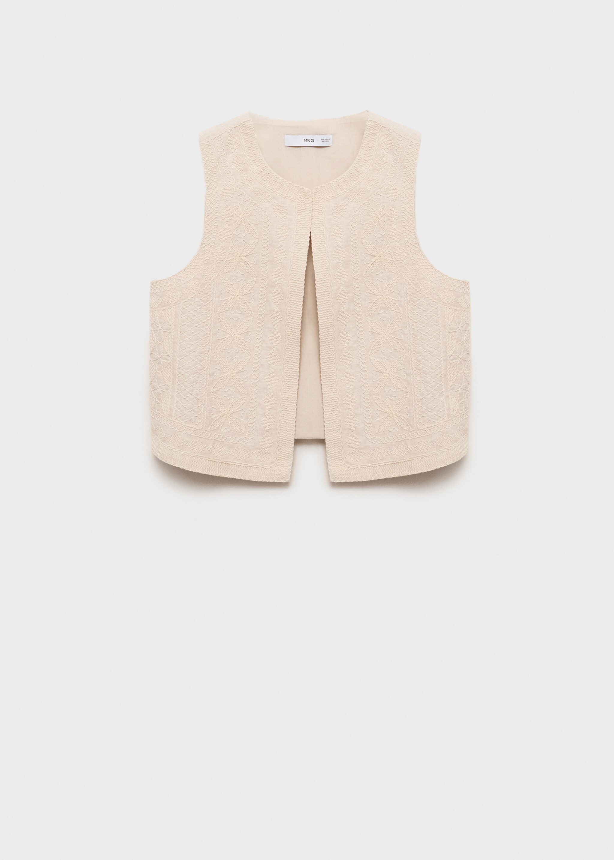Embroidered linen waistcoat - Article without model