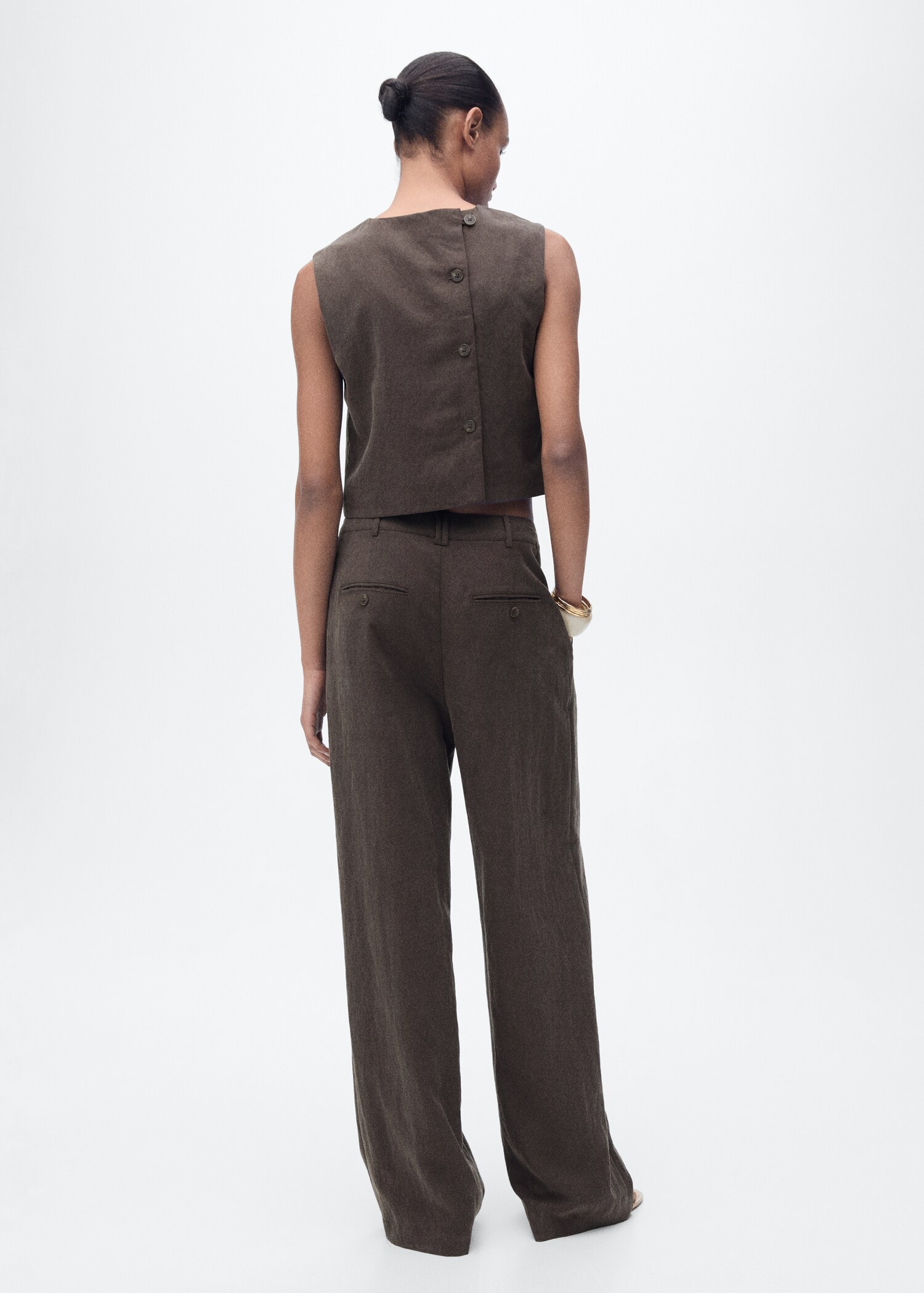 Pantalon Lyocell droit à pinces - Verso de l’article