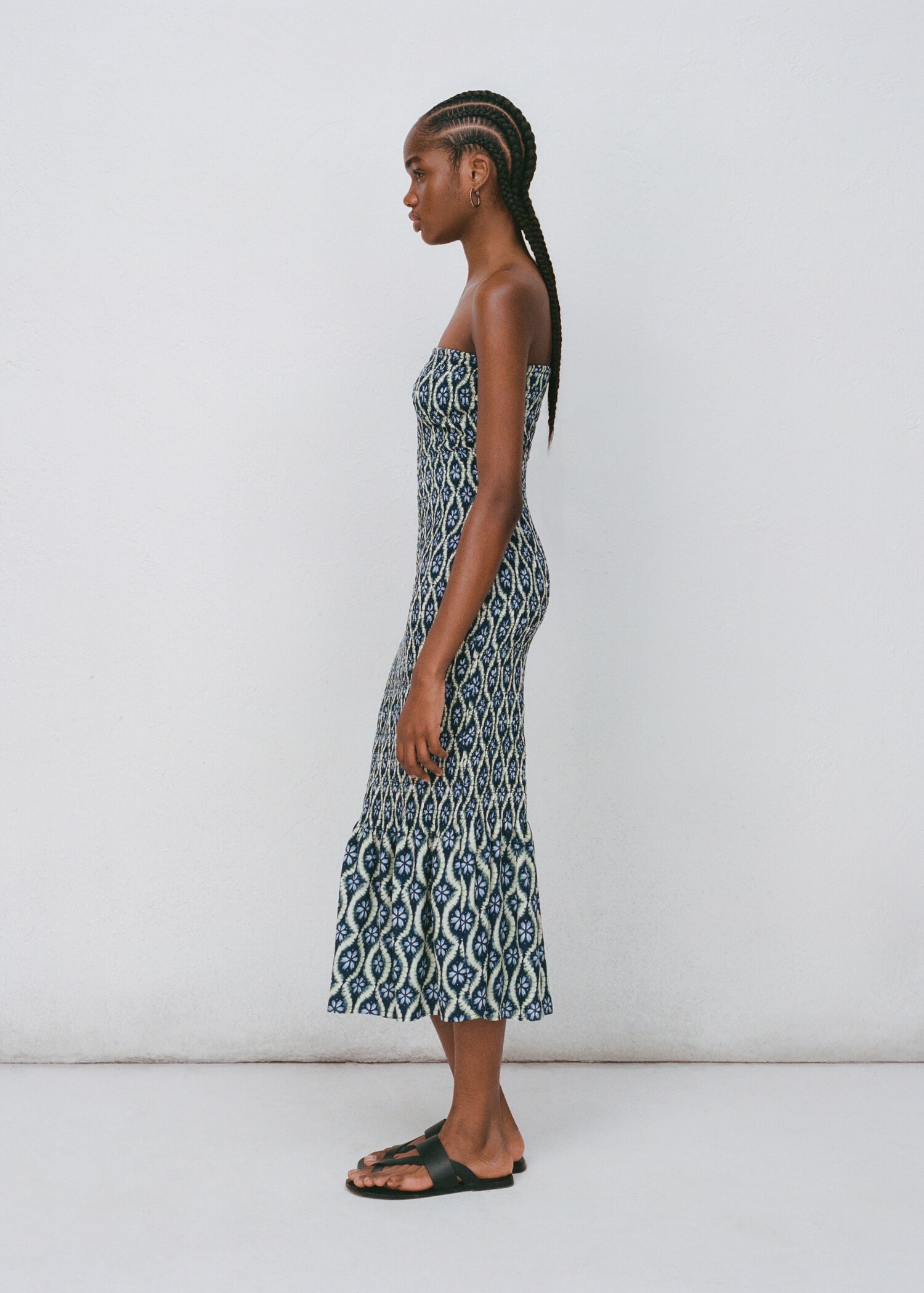 Strapless printed dress - Details of the article 5