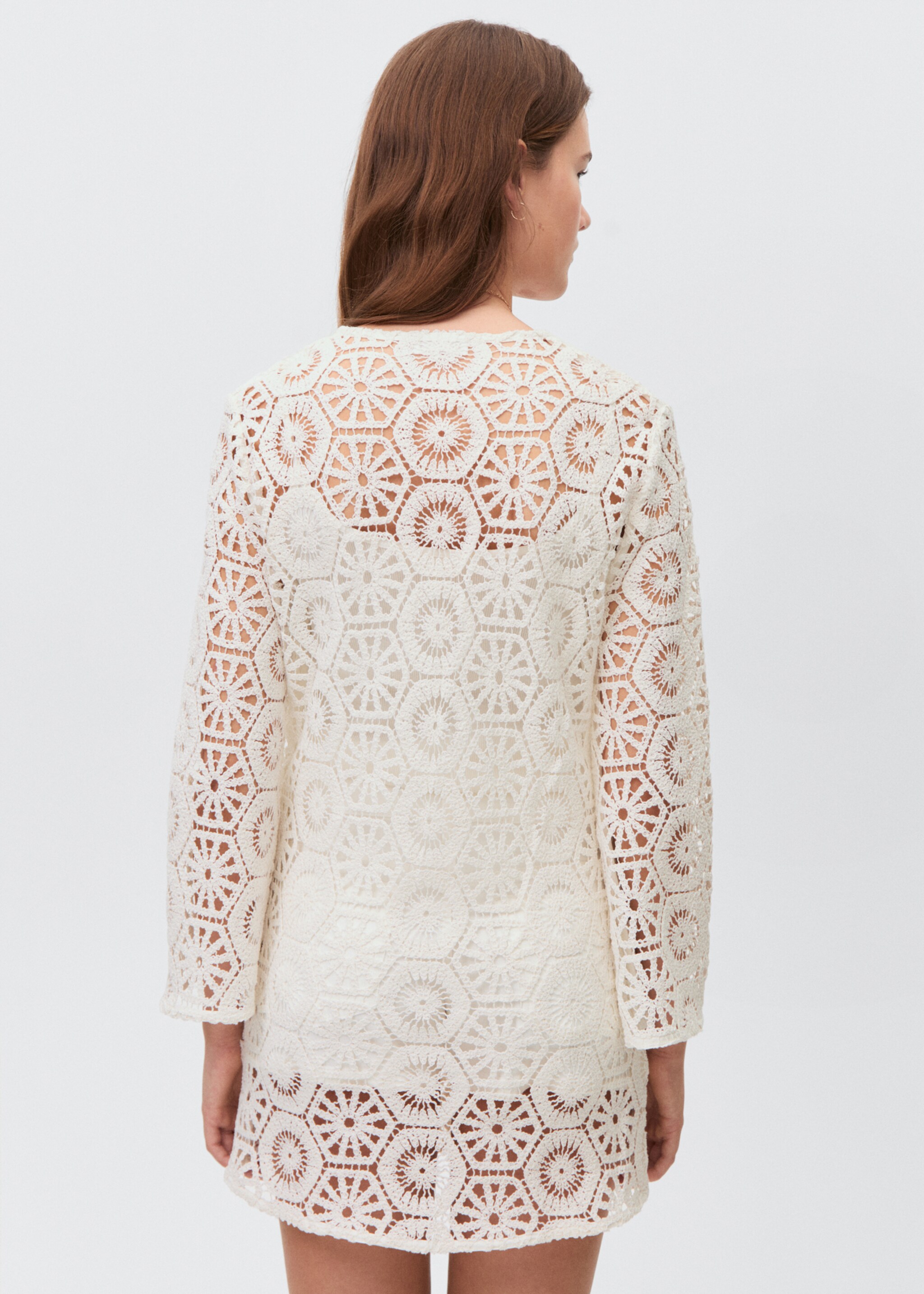 Transparent crochet dress - Reverse of the article
