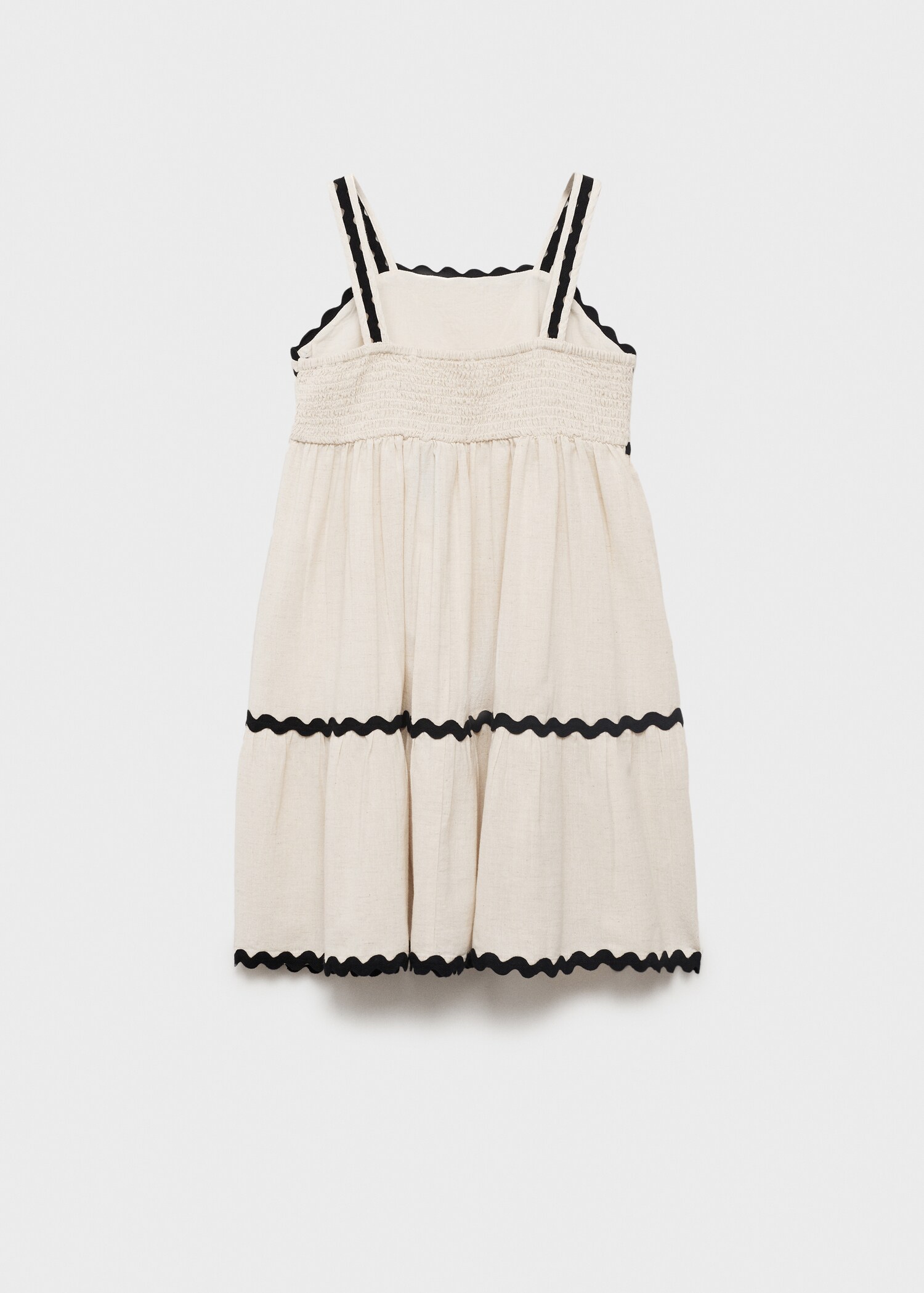 Linen dress with wave design - Reverse of the article