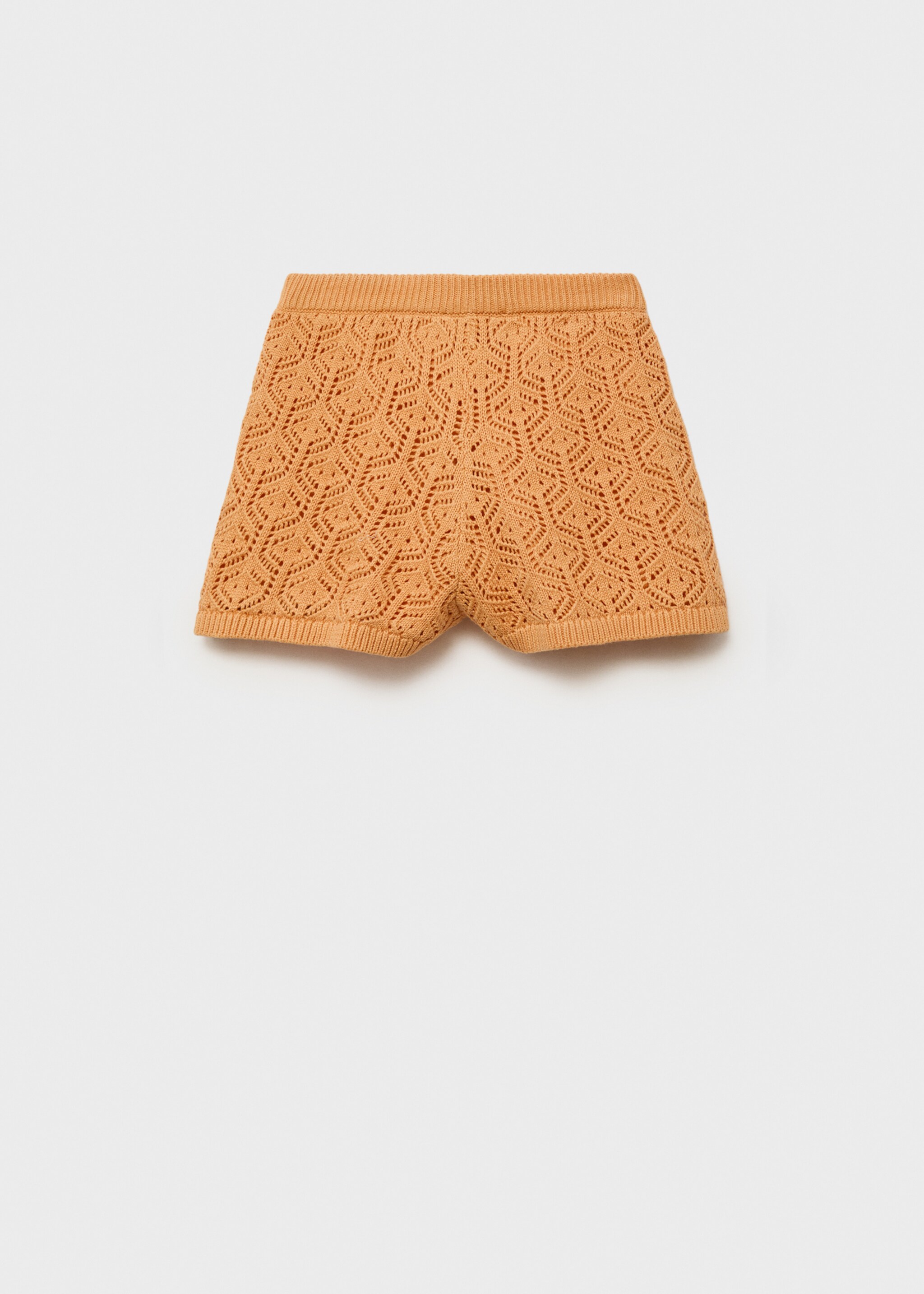 Openwork knitted shorts - Reverse of the article