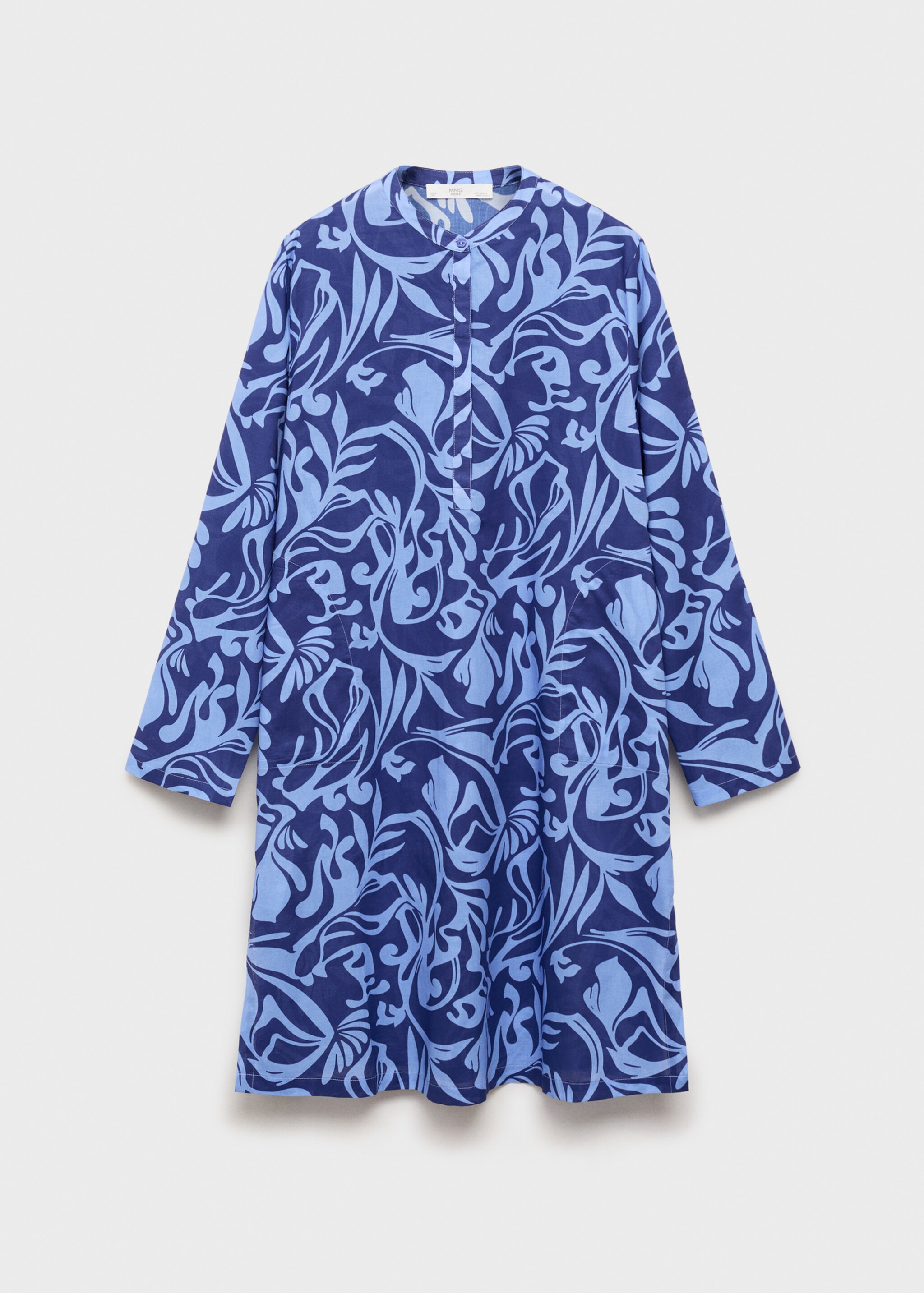 Two-tone printed cotton caftan - Article without model