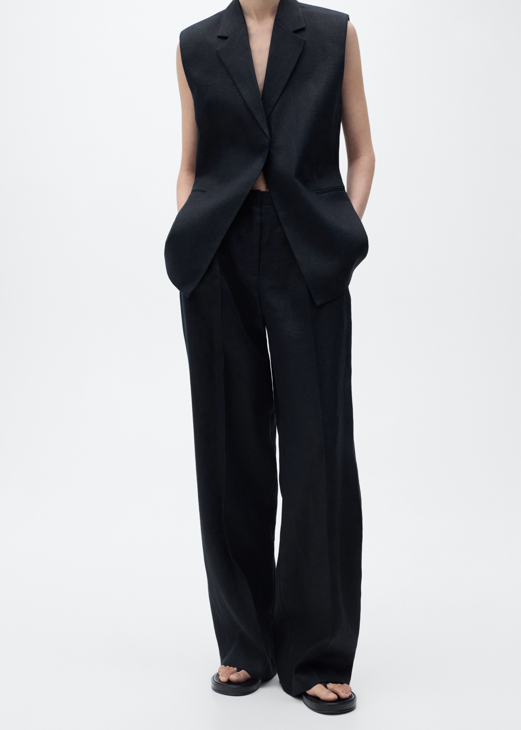 Linen suit trousers - Medium plane
