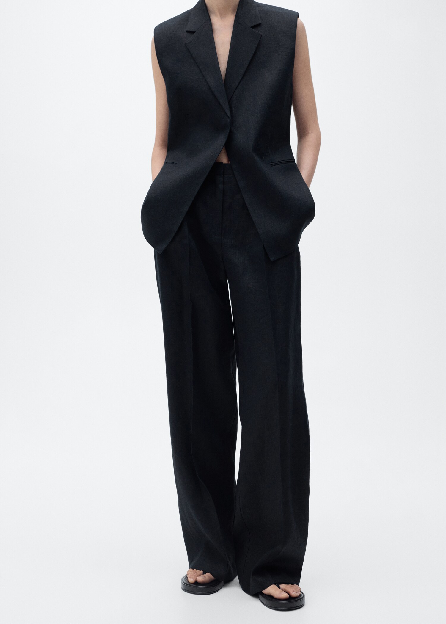 Linen suit trousers - Medium plane