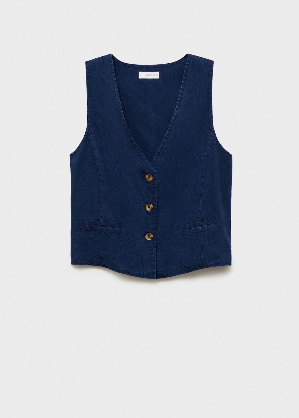 Denim-effect lyocell vest