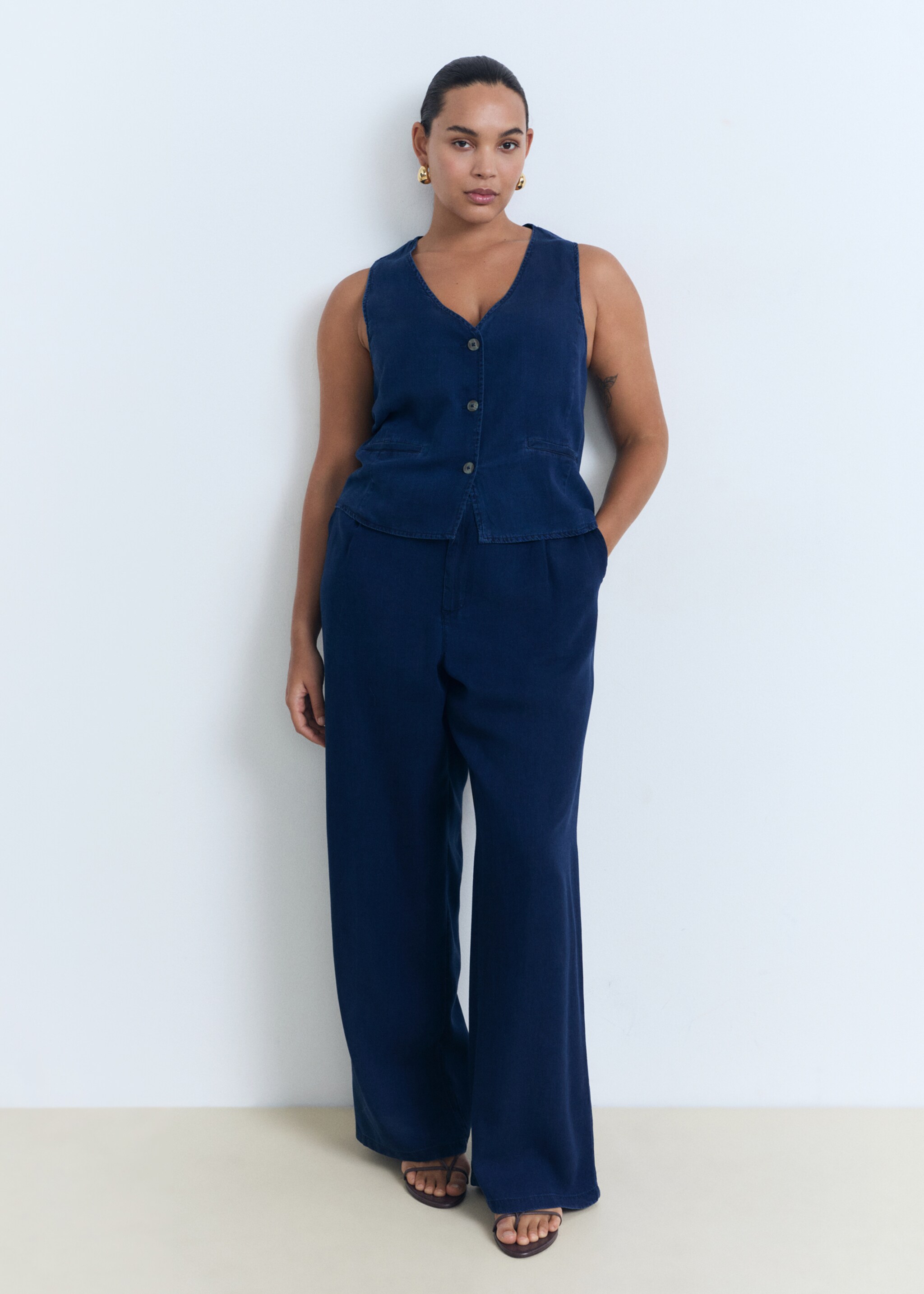 Lyocell-Weste mit Denim-Effekt - Detail des Artikels 3