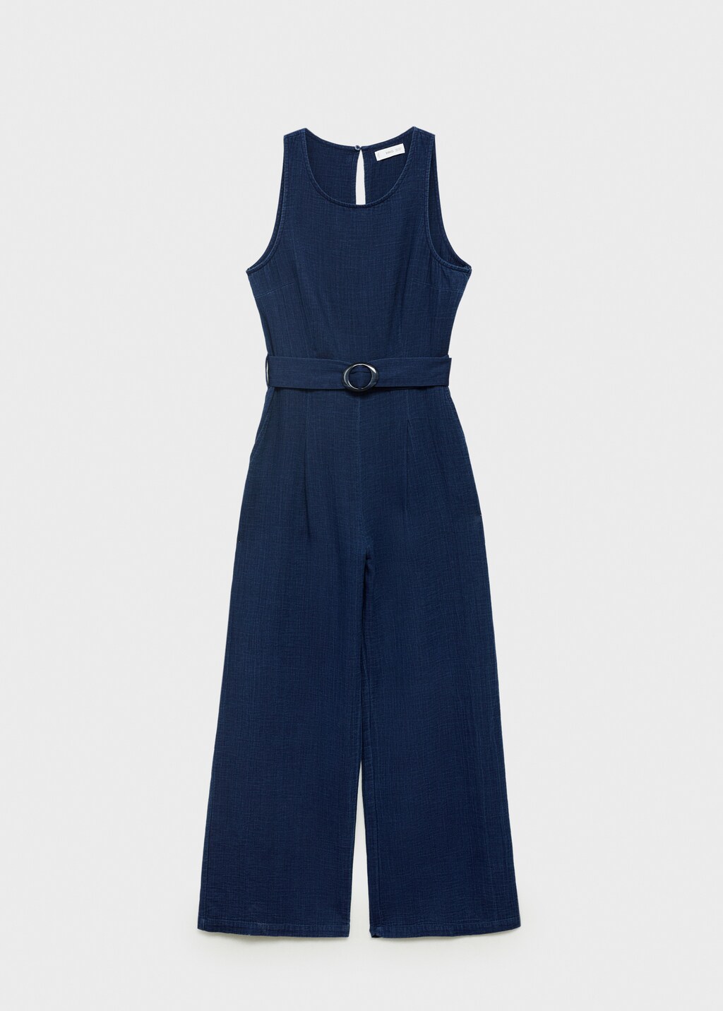 Mango Flowy denim jumpsuit with belt